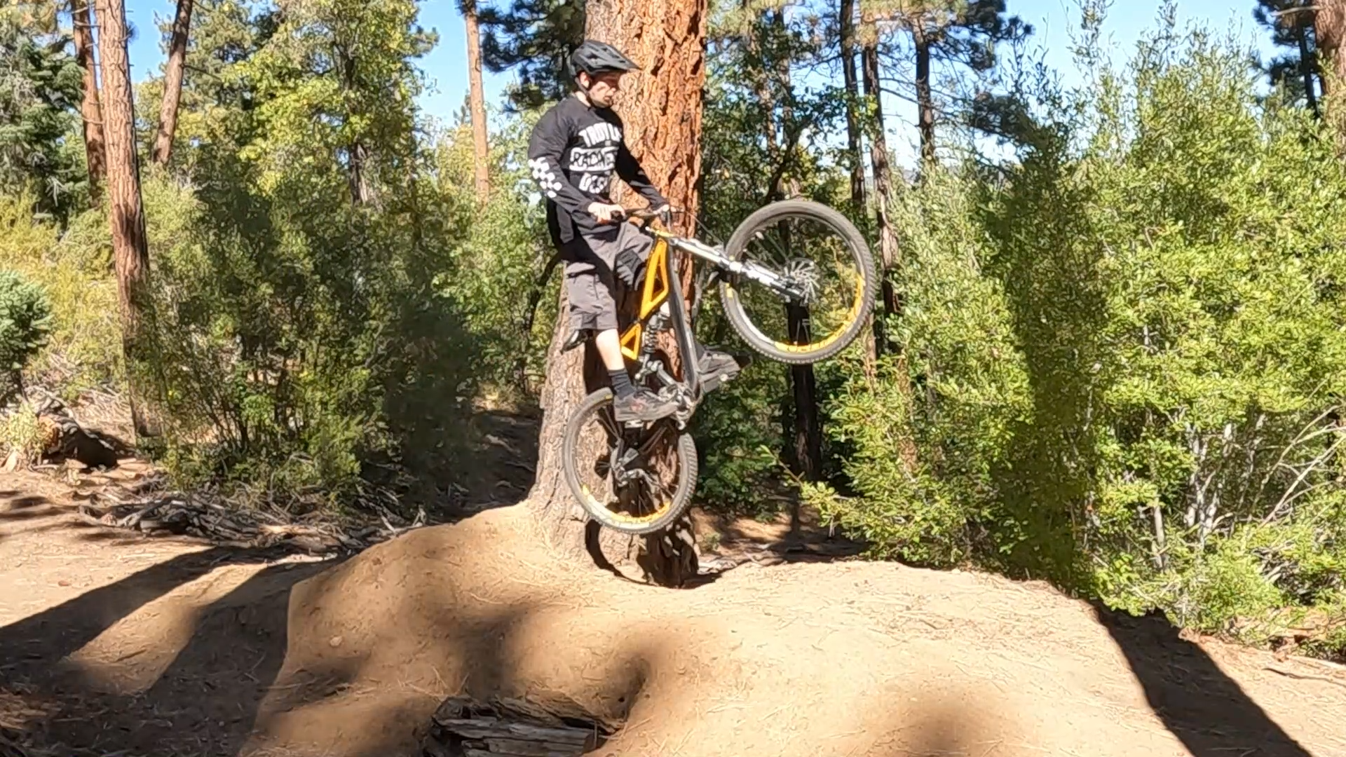 front wheel to high on mtb jump