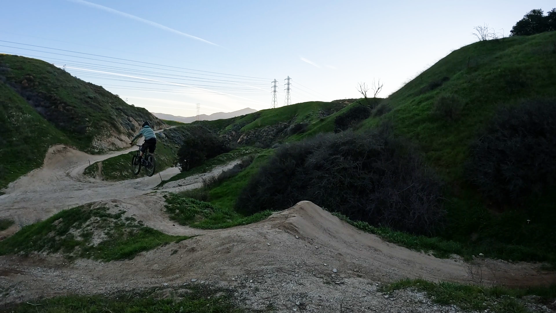 levelingn out bike on a mtb jump
