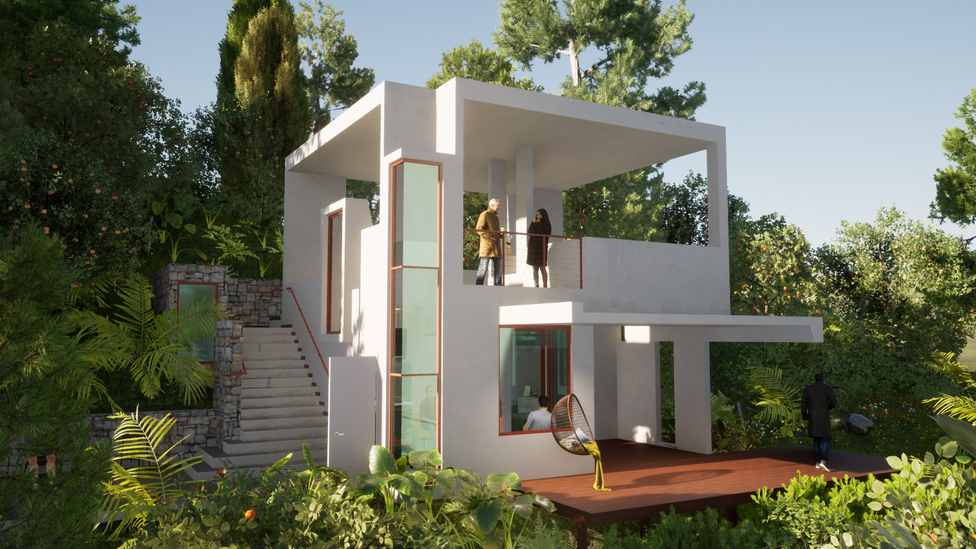 Modern House Integrated Into Nature