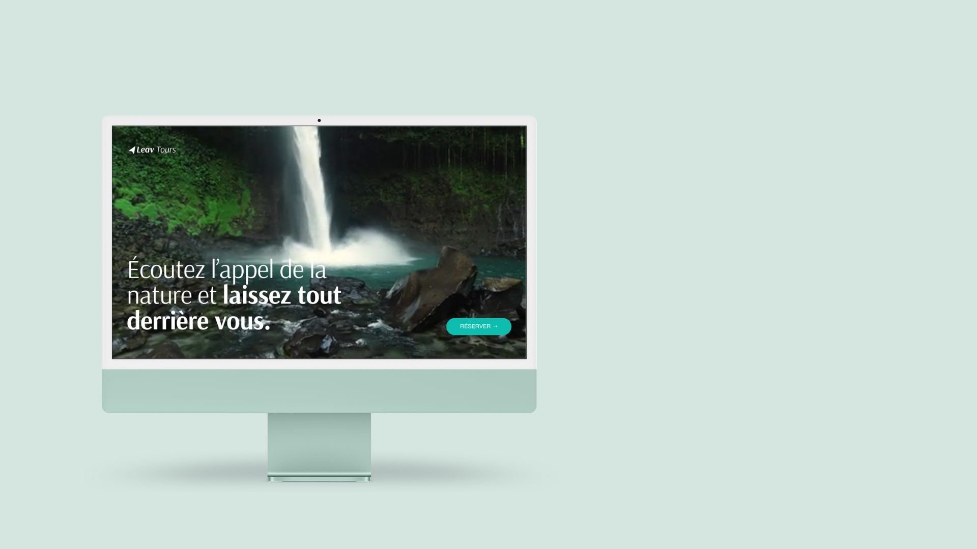 écran ordinateur avec couleur verte