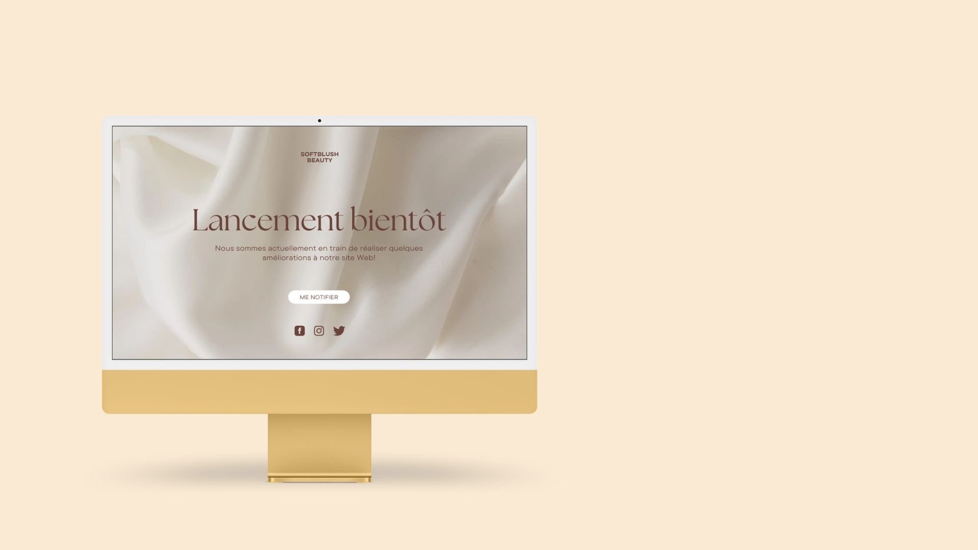 écran ordinateur avec couleur jaune