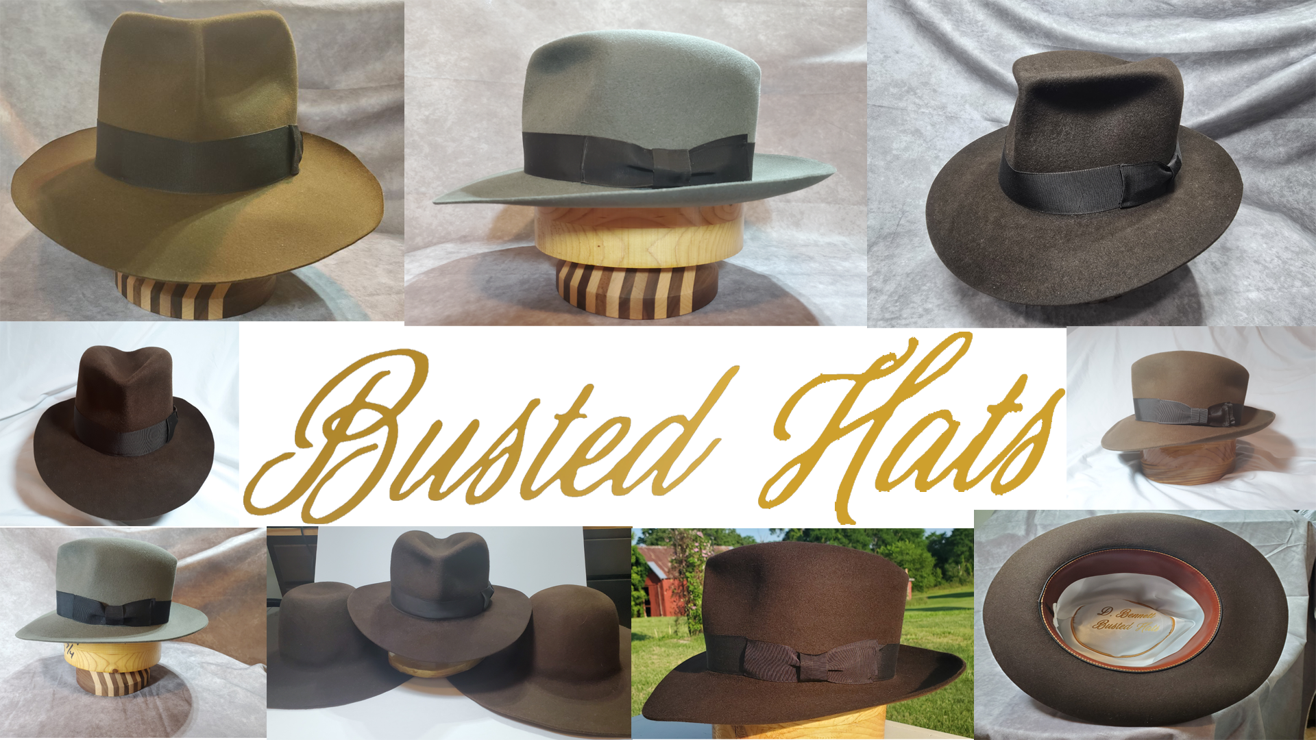 Busted Hats Handmade pure beaver or rabbit fur felt fedora hats raiders hat style hats made to order @bustedhats