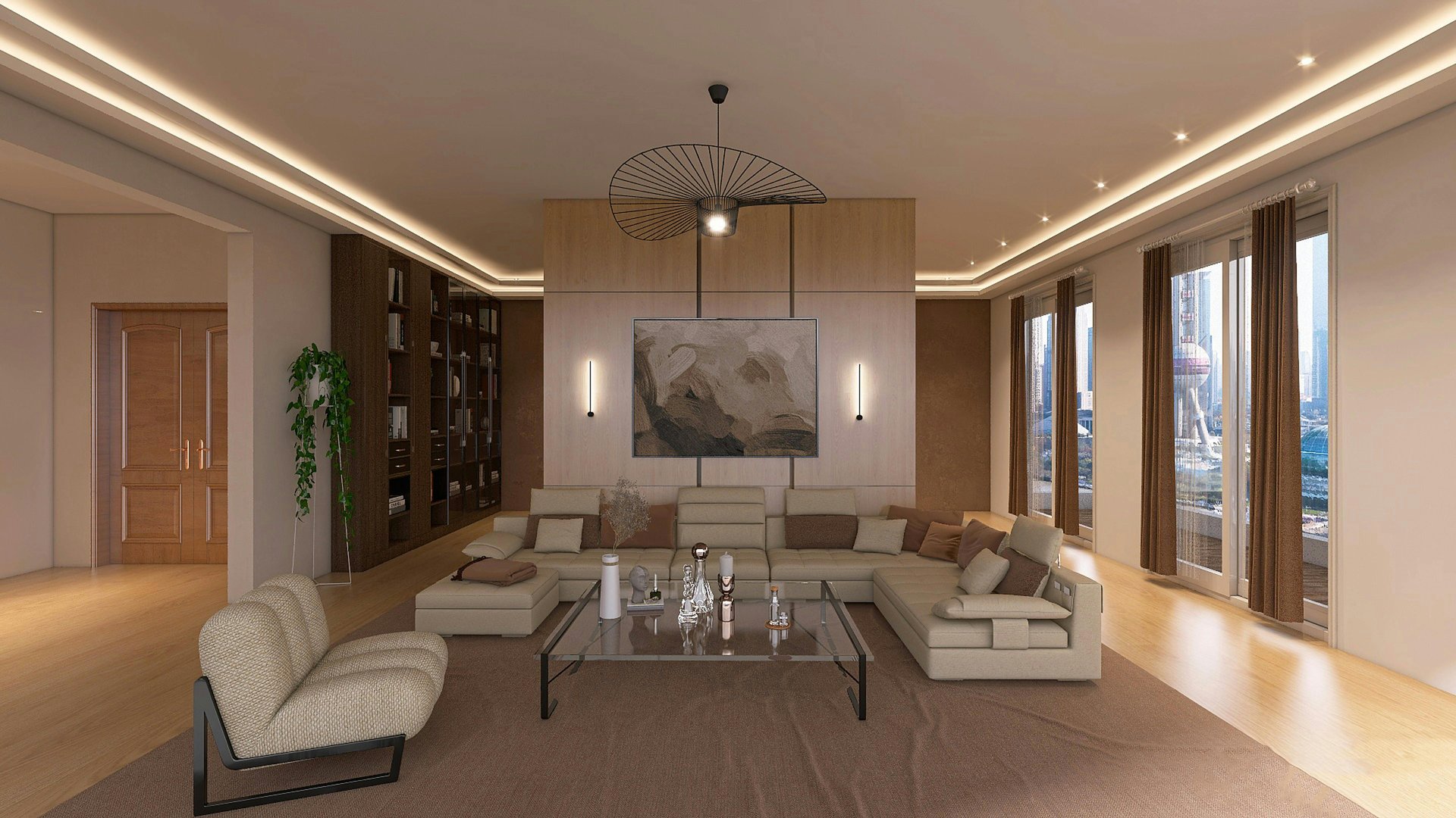 Ada Mira Yapı Dekorasyon tarafından tasarlanan modern salon iç mekân uygulaması