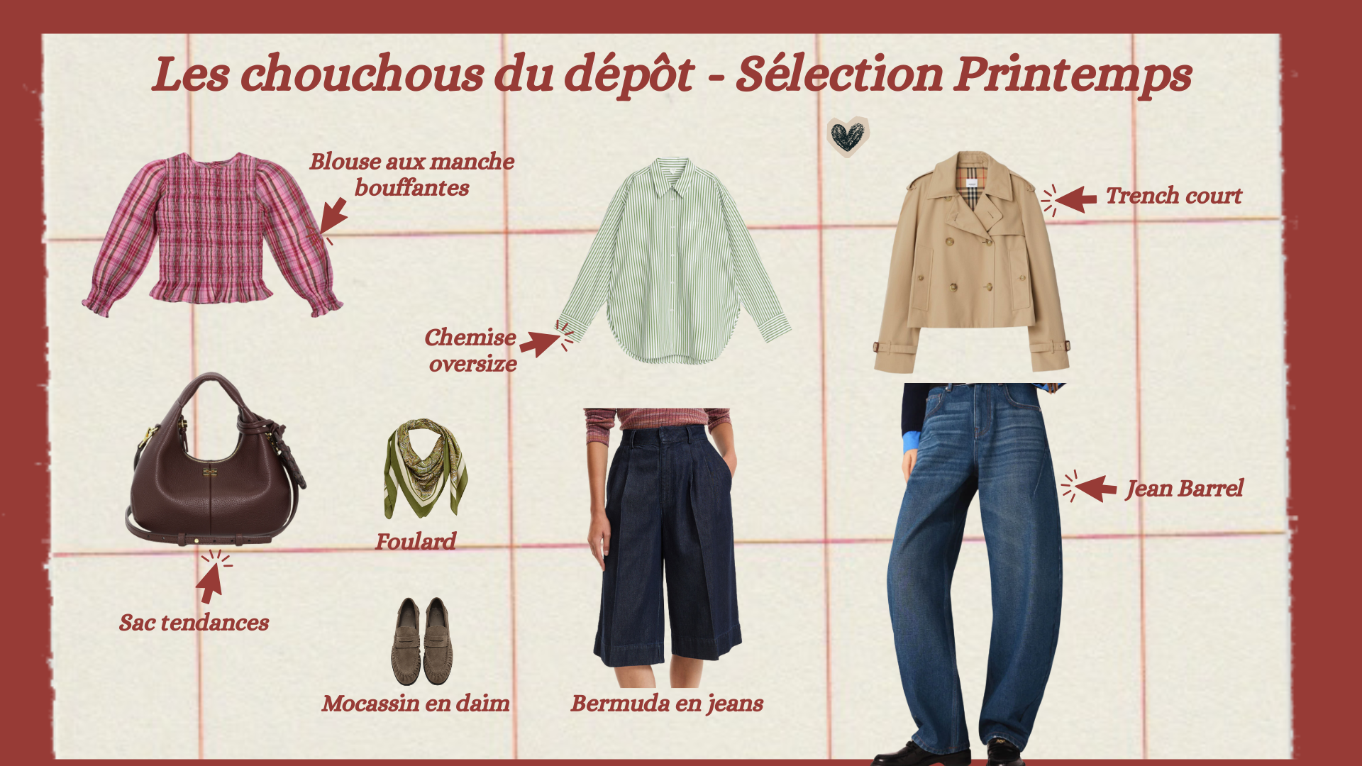 Recherche Favoris mode tendances femmes, dépôts actuels saison printemps 2026