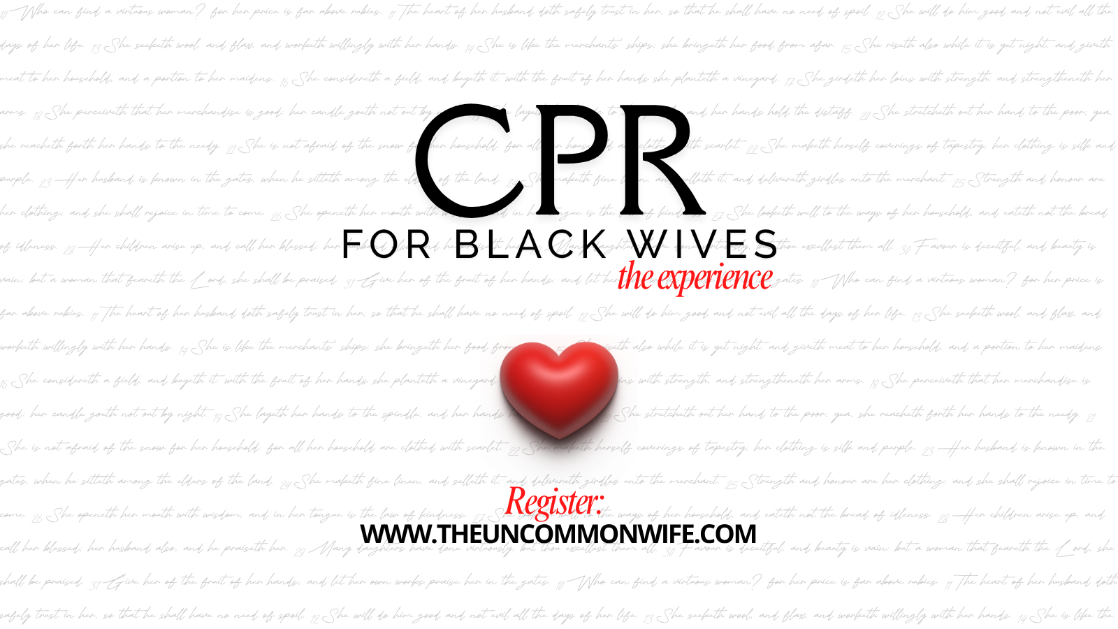 event image of CPR for Black Wives masterclass for The Uncommon Wife