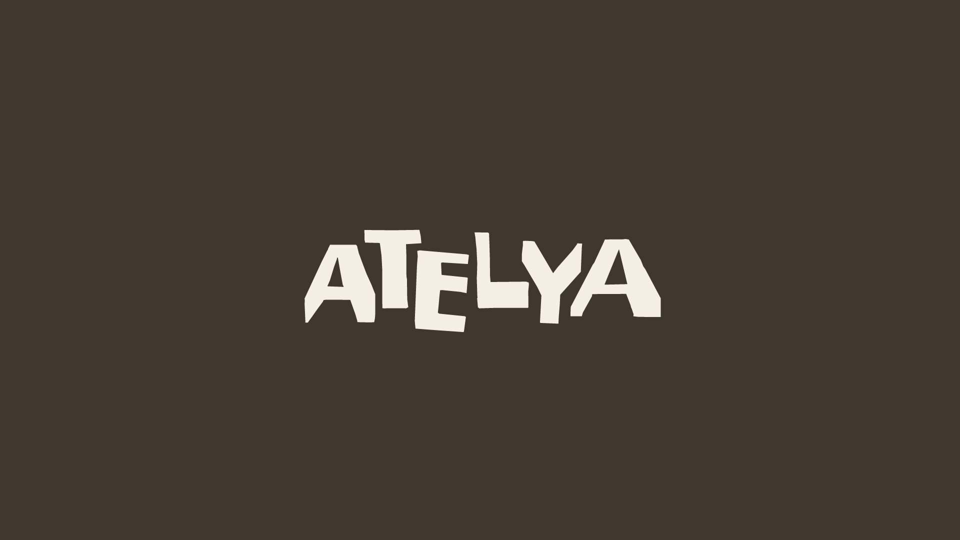Logo de l'identité visuelle pour Atelya, espace créatif et café par Tuuk studio