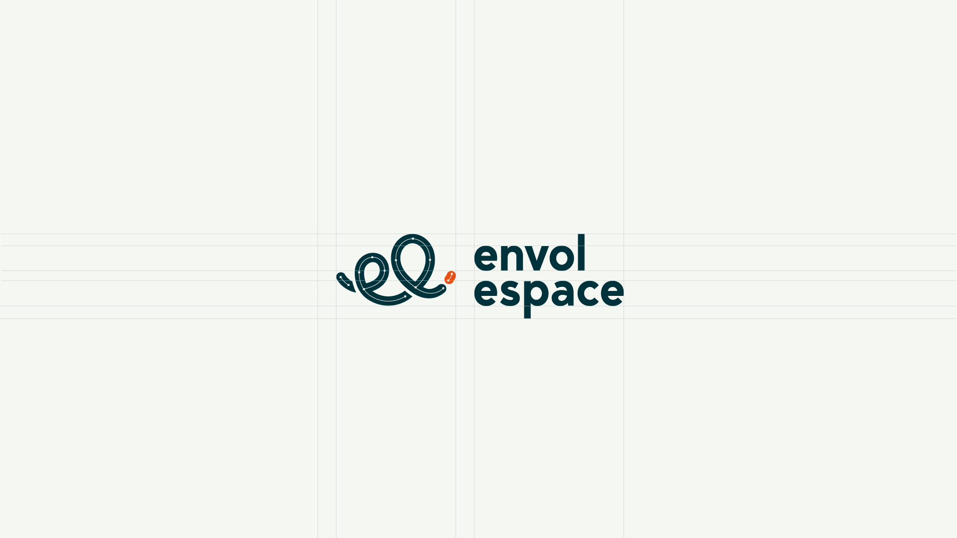Logo de l'identité visuelle d'envol espace, leader du voyage scolaire par Tuuk studio