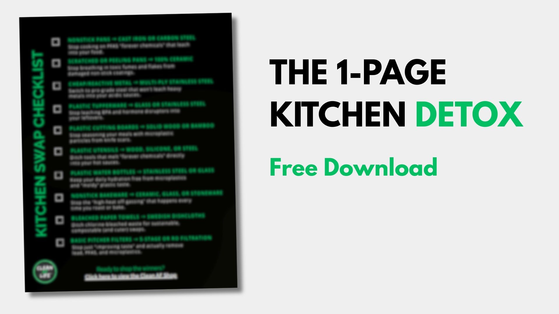 kitchen detox checklist 10 non-toxic kitchen swaps