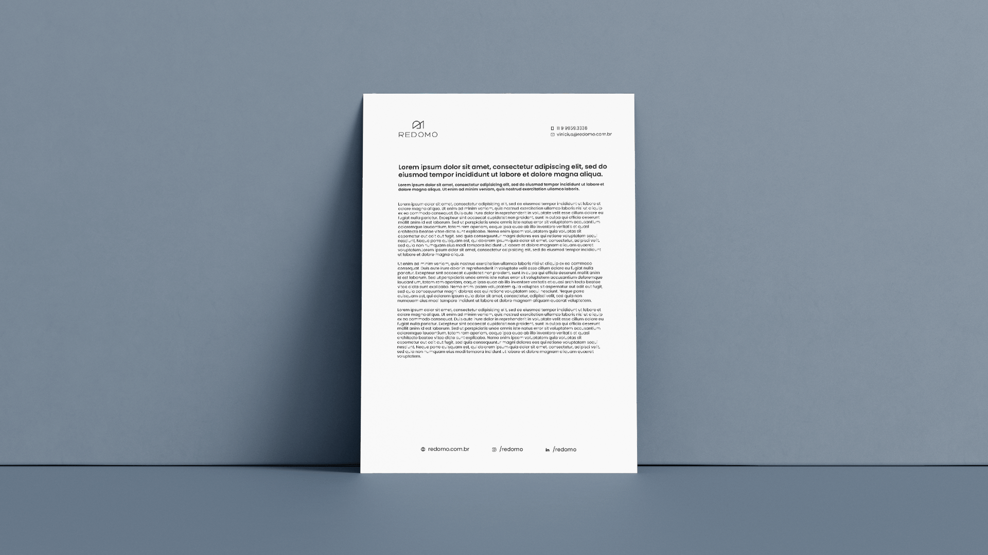 Projeto Redomo – Projeto de Identidade de Marca feito pelo Estúdio Criativo Voluca