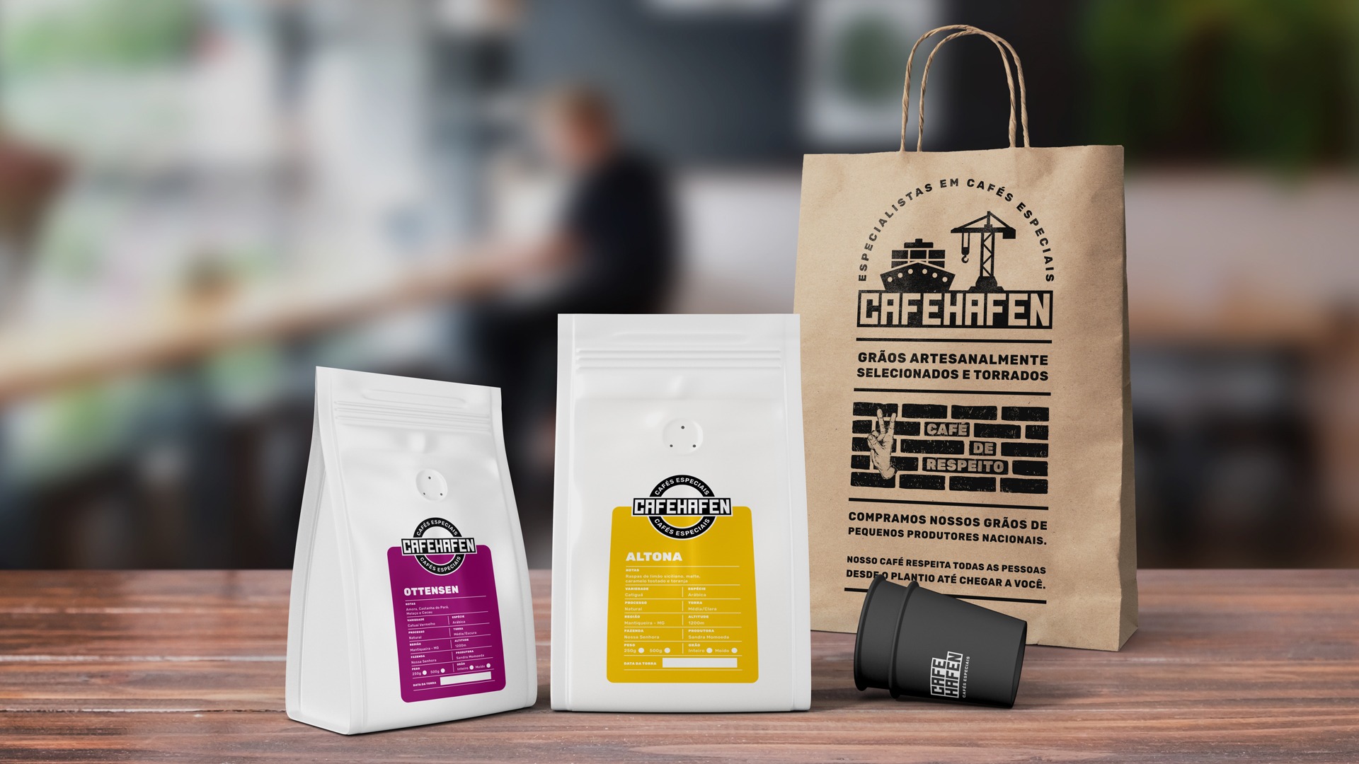 Criação de Identidade Visual | Cafehafen | Cafés Especiais