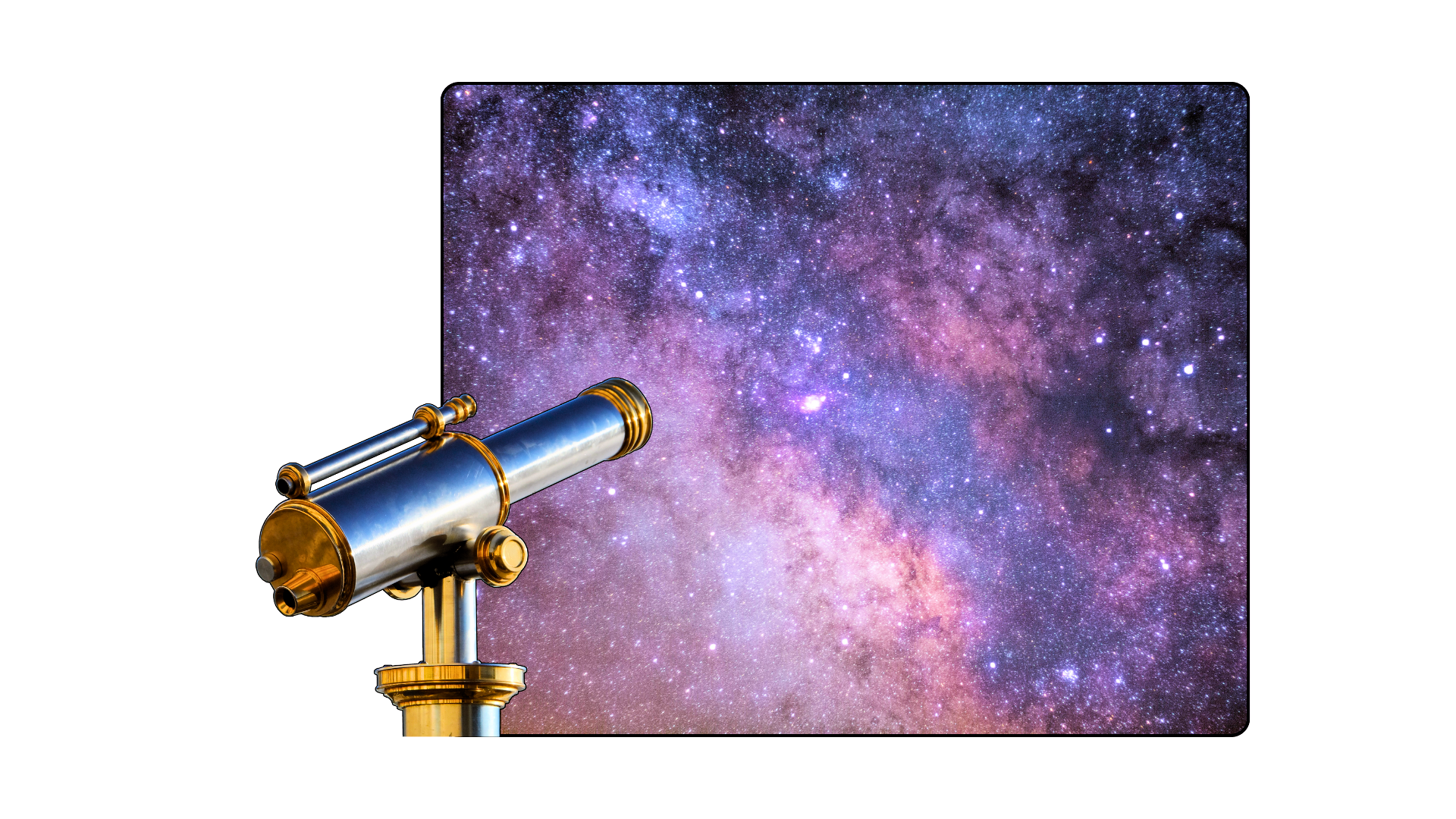 stargazing with telescope