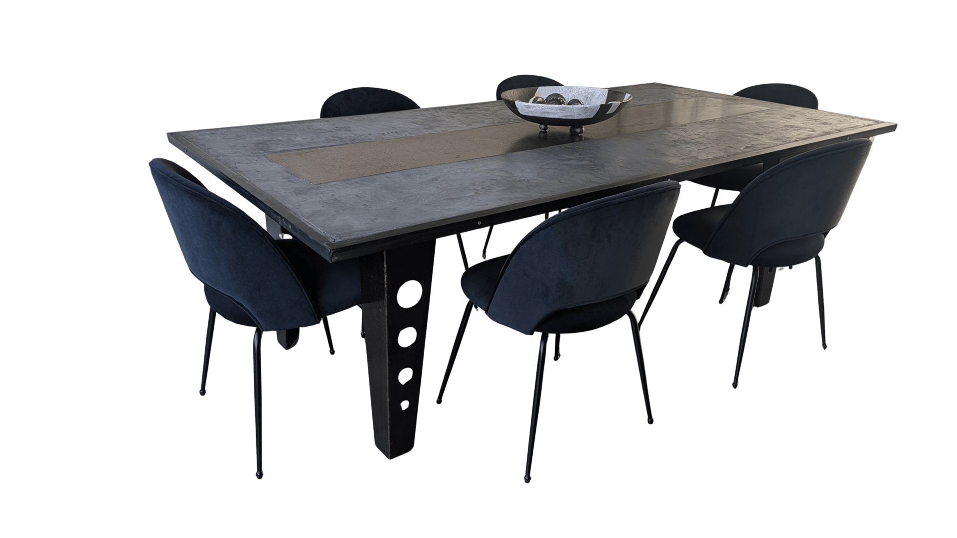 Table design en céramique et métal - Mobilier d'art contemporain Studio Pierrard