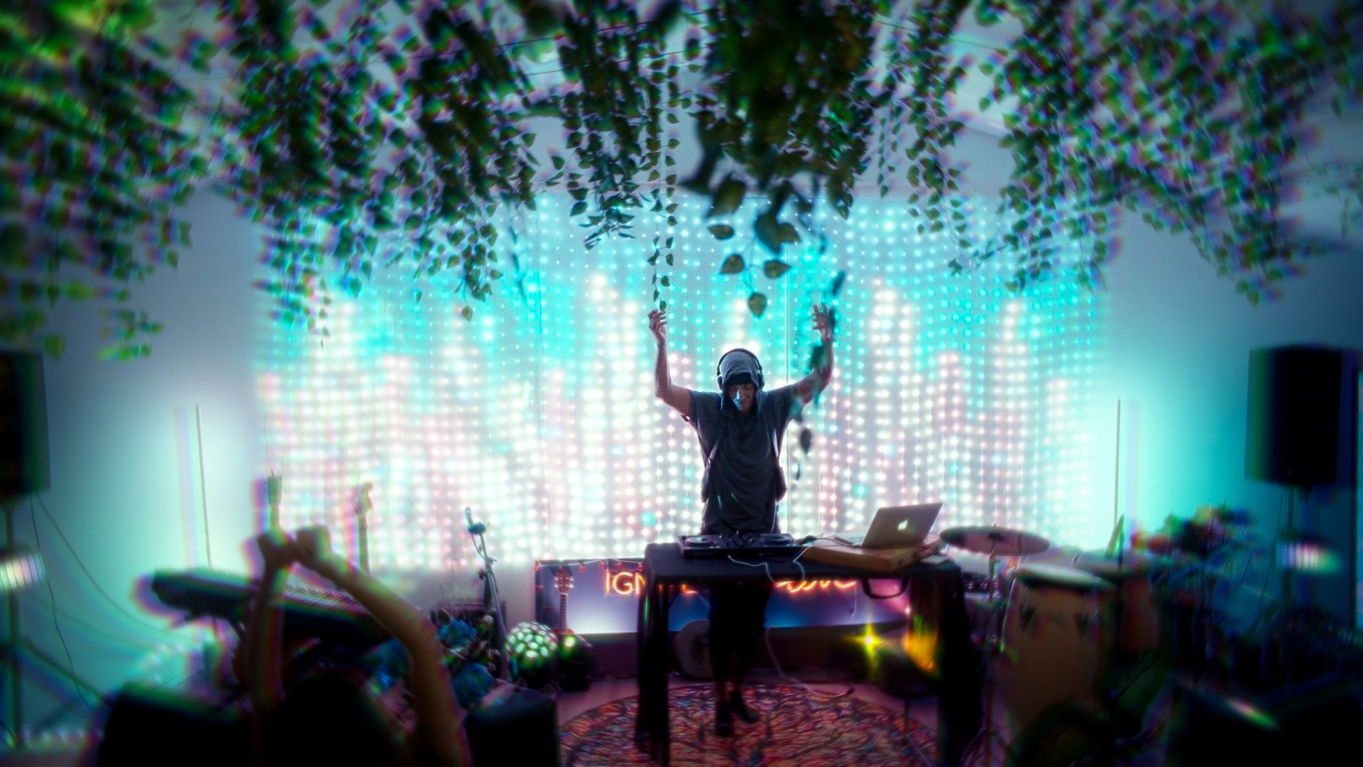 DJ performing live in DTLA crowd for BrandNests music marketing and video production portfolio.