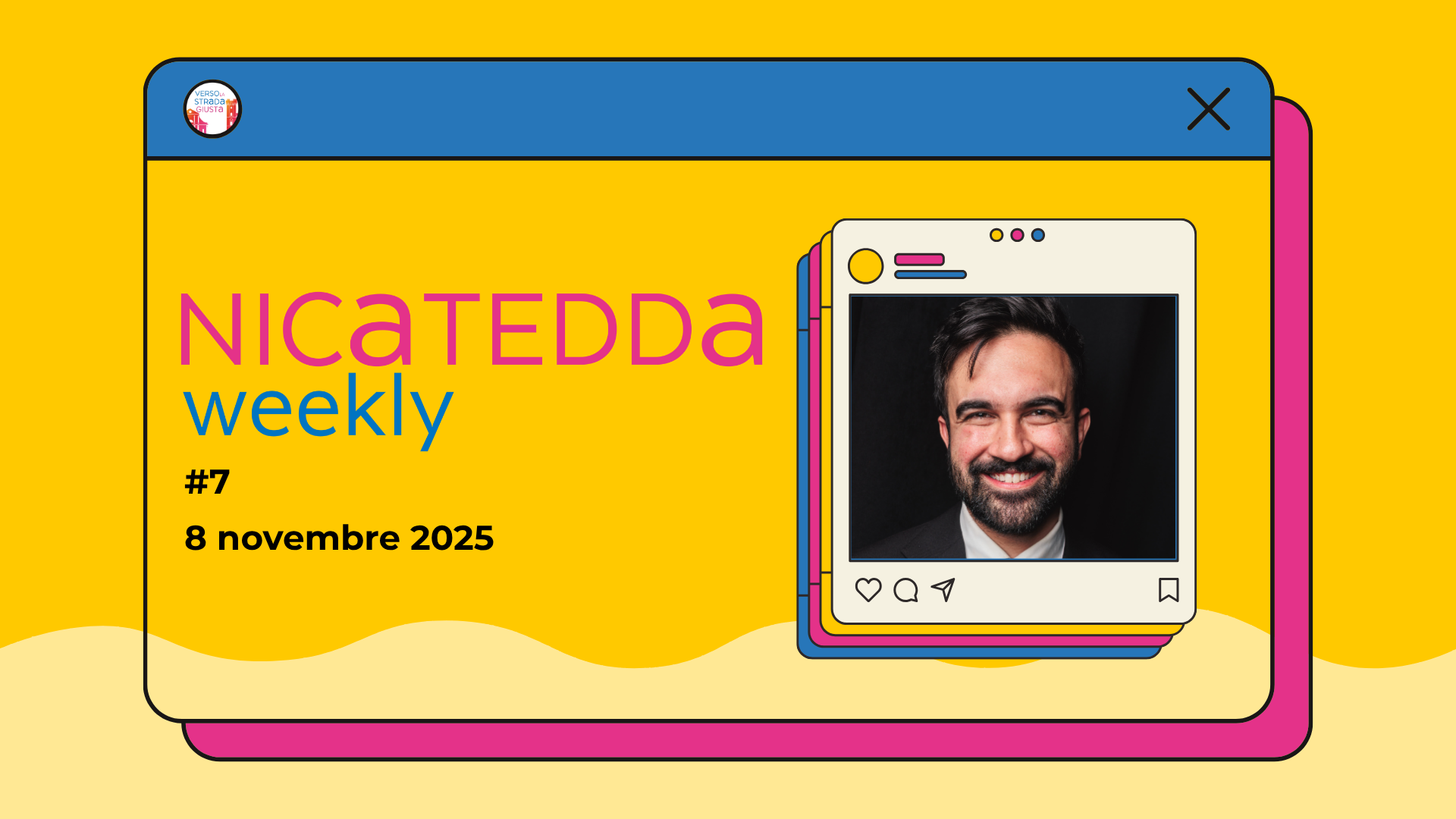 copertina newsletter settimanale di alex borsci consigliere comunale a monteparano nicatedda weekly con Mamdani