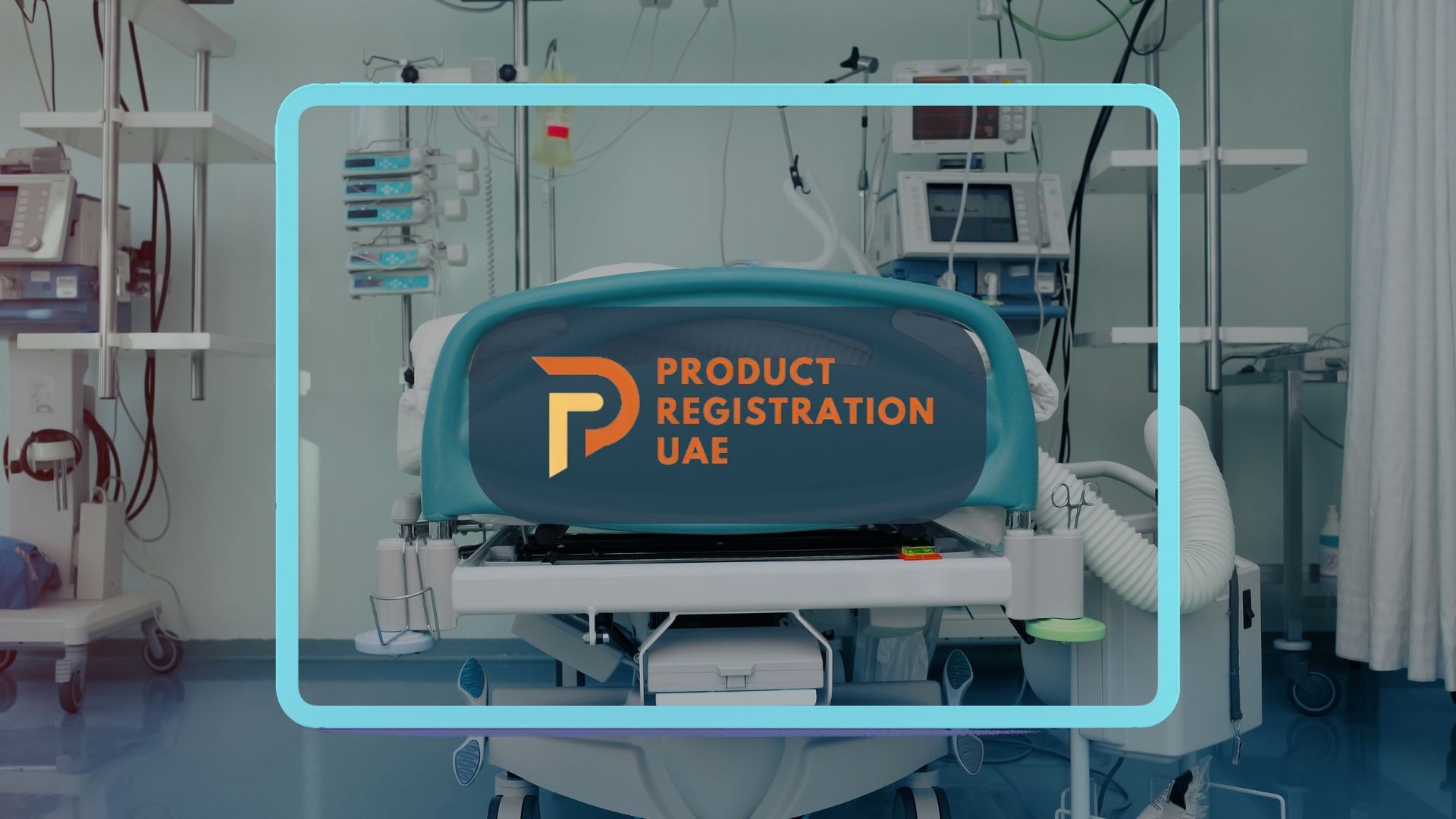 Product Registration UAE Logo with advanced medical devices background