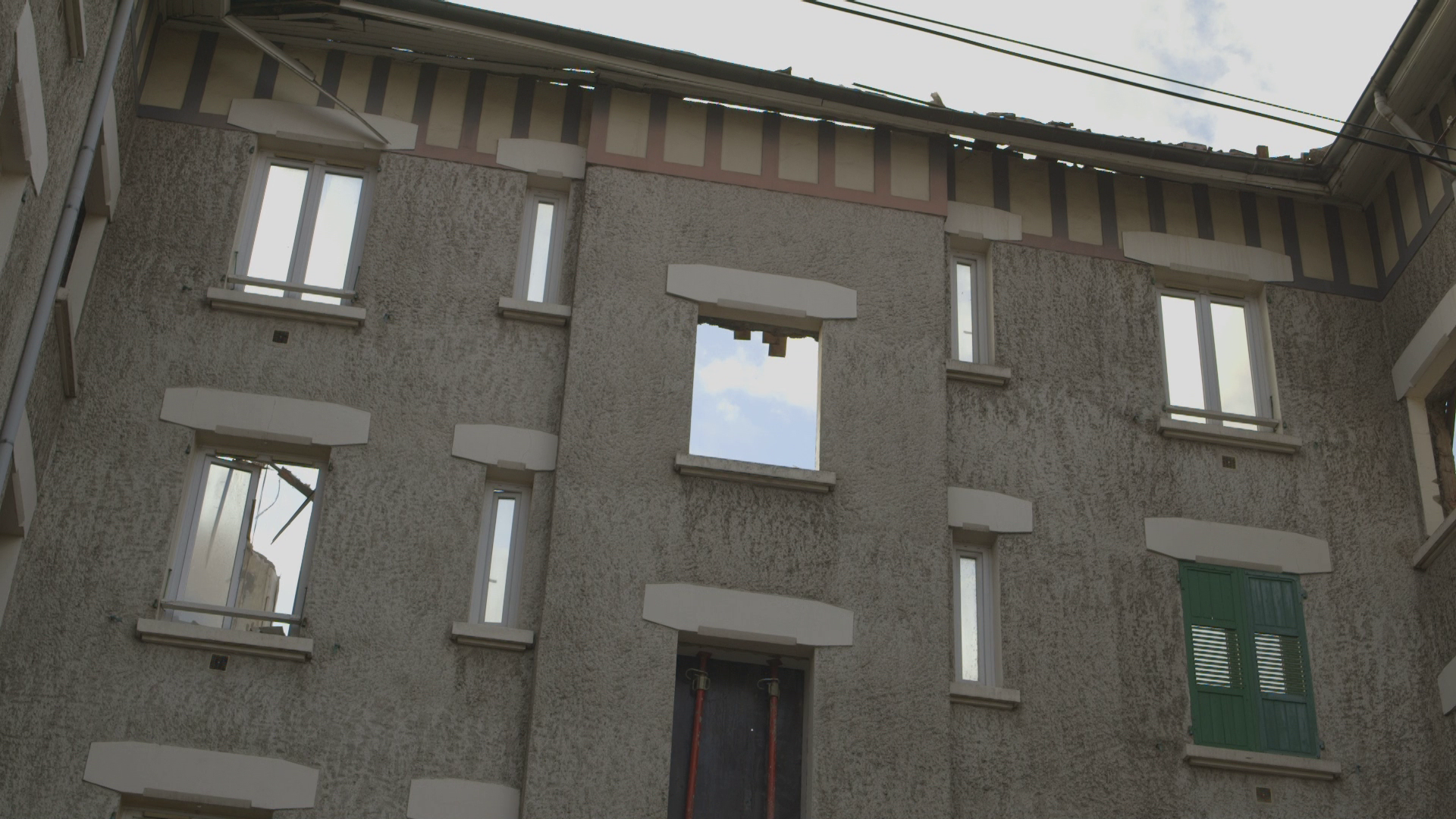 Destruction Immeuble cité Abbaye Grenoble