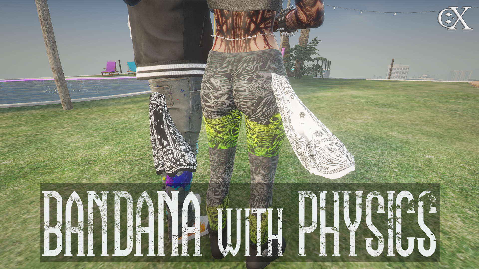 a woman in a dress with a white shirt and black pants