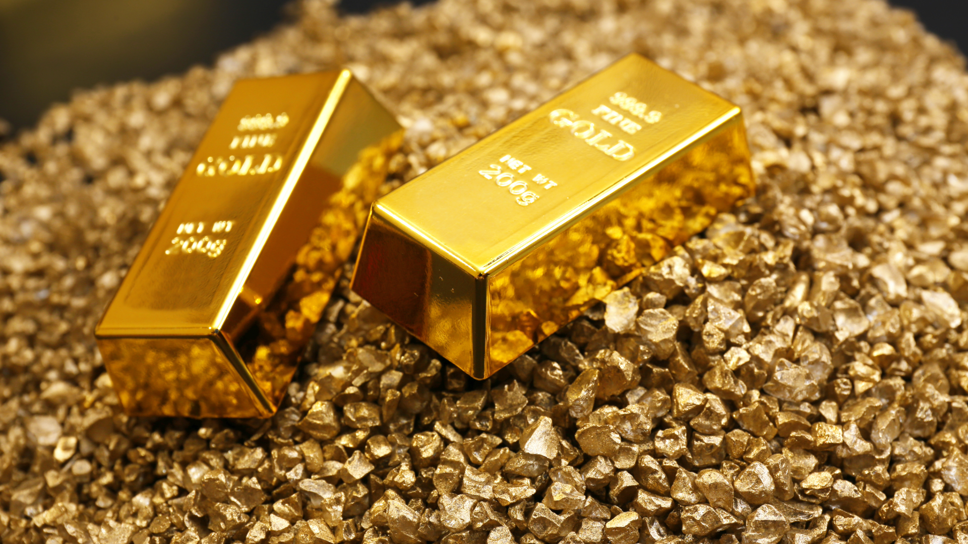 gold bullion bars in pile