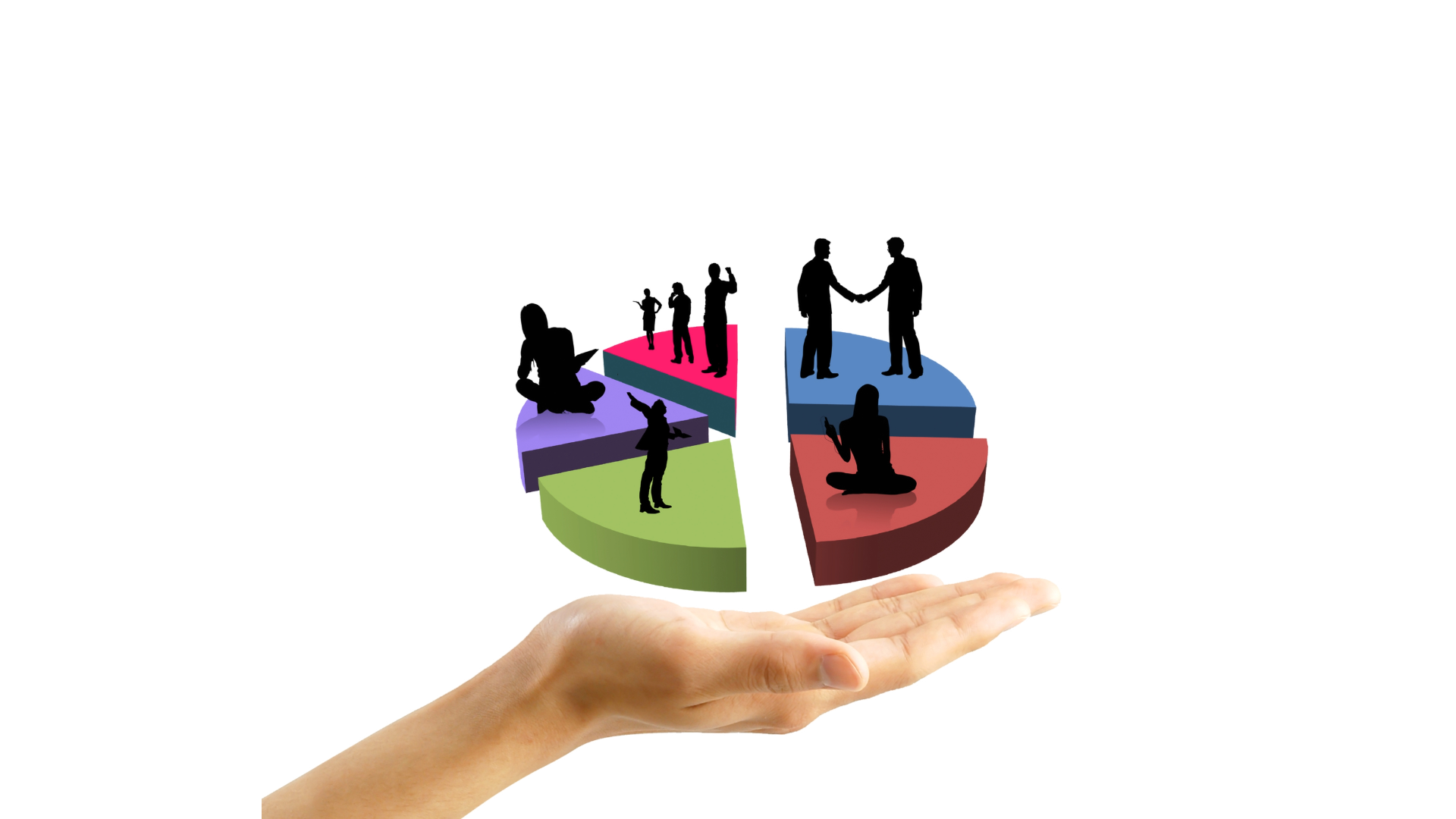 pie chart with different age groups and their investment portfolios