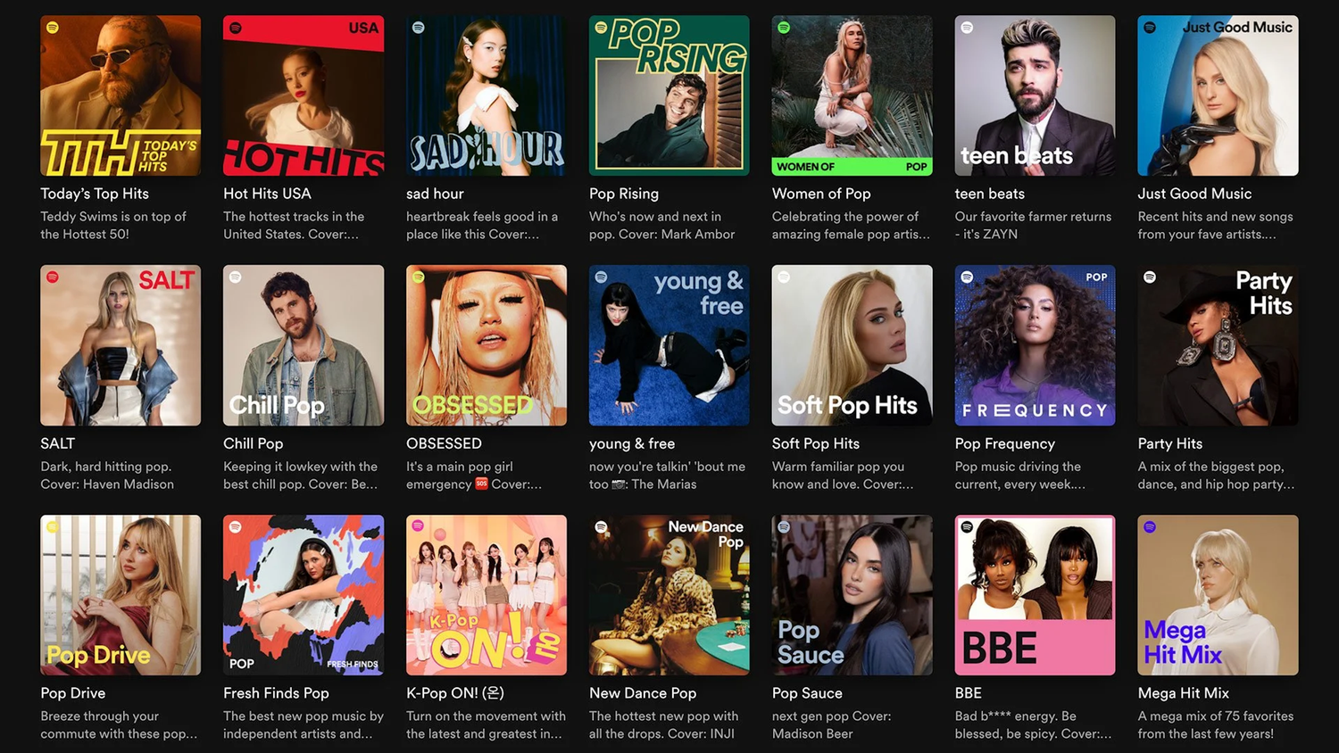 Spotify playlist and music catalogue promotion campaign visuals