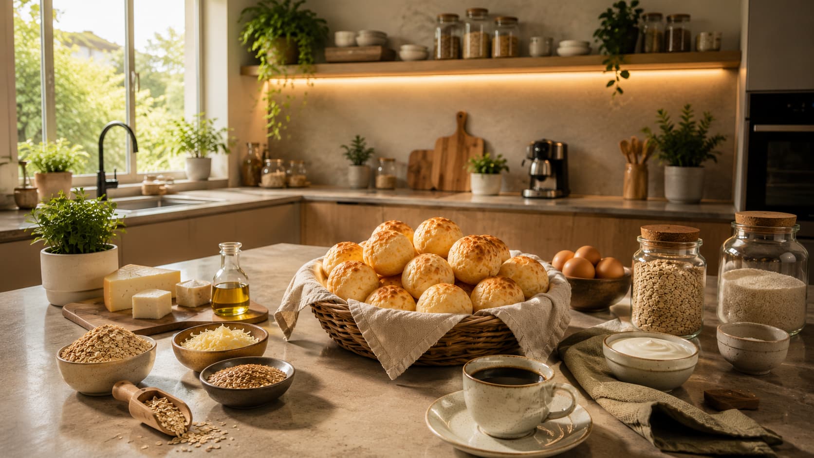 Pão de queijo saudável