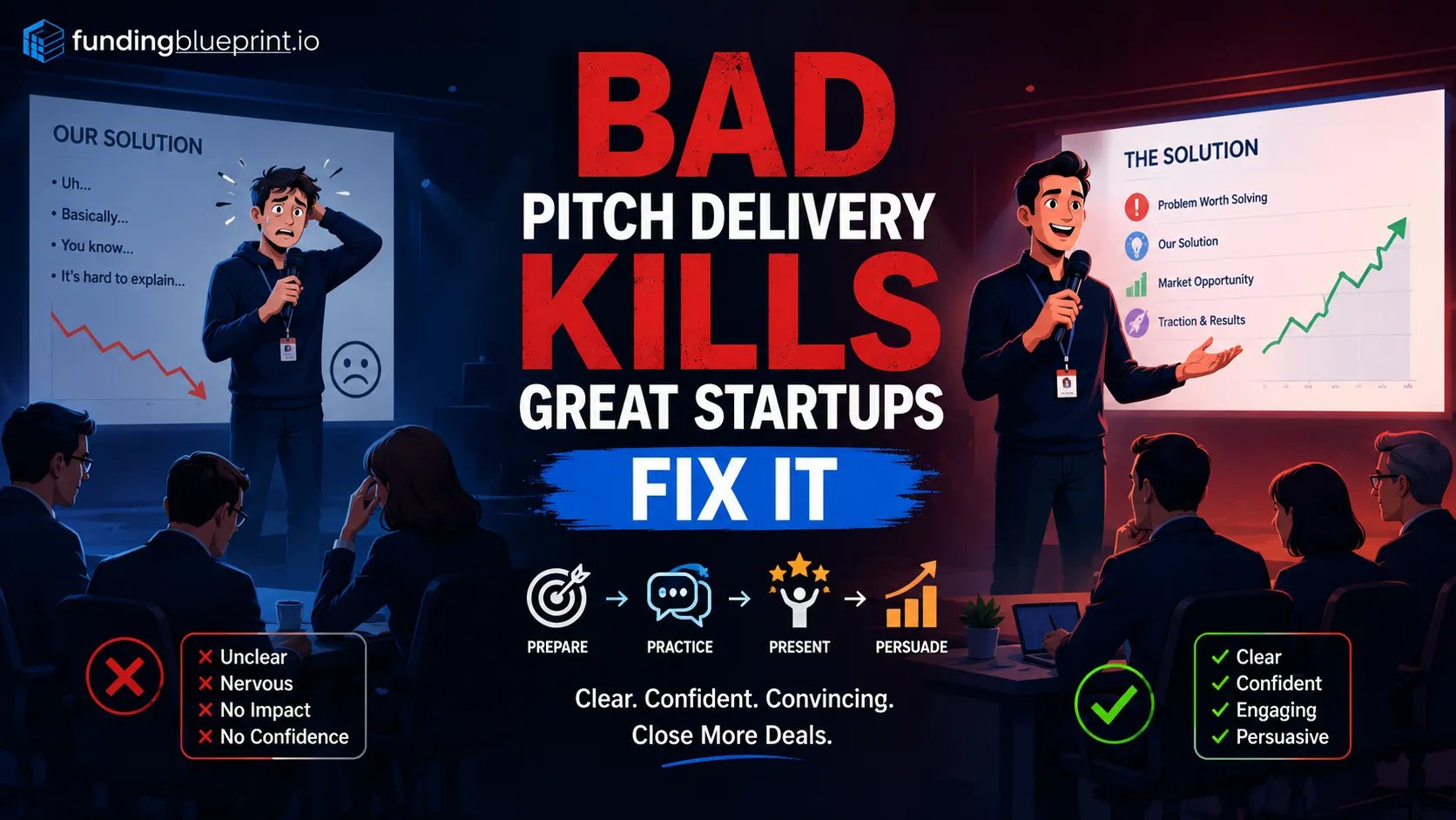 Bad Pitch Delivery Kills Great Startups Fix It