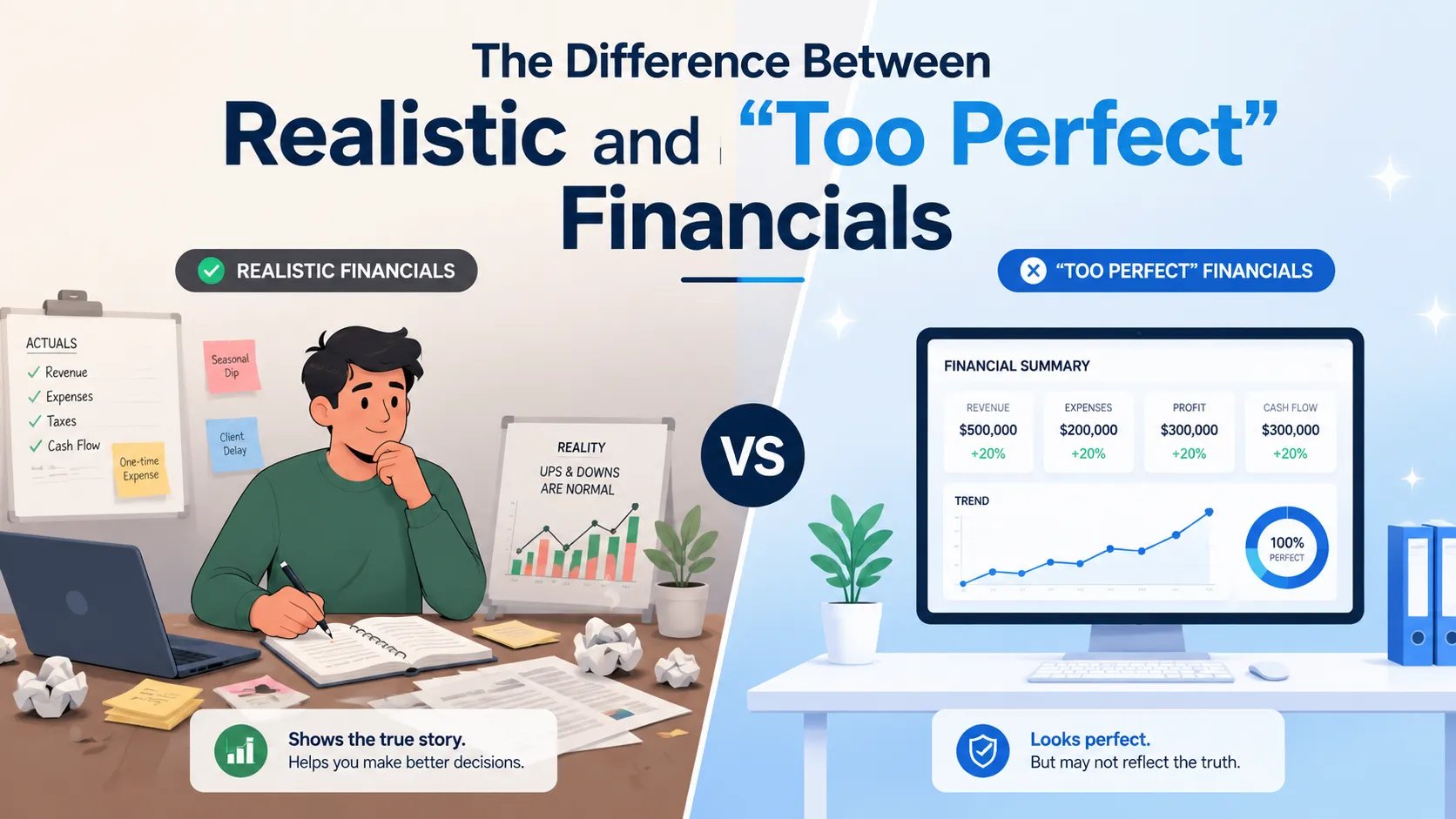 The Difference Between Realistic and “Too Perfect” Financials