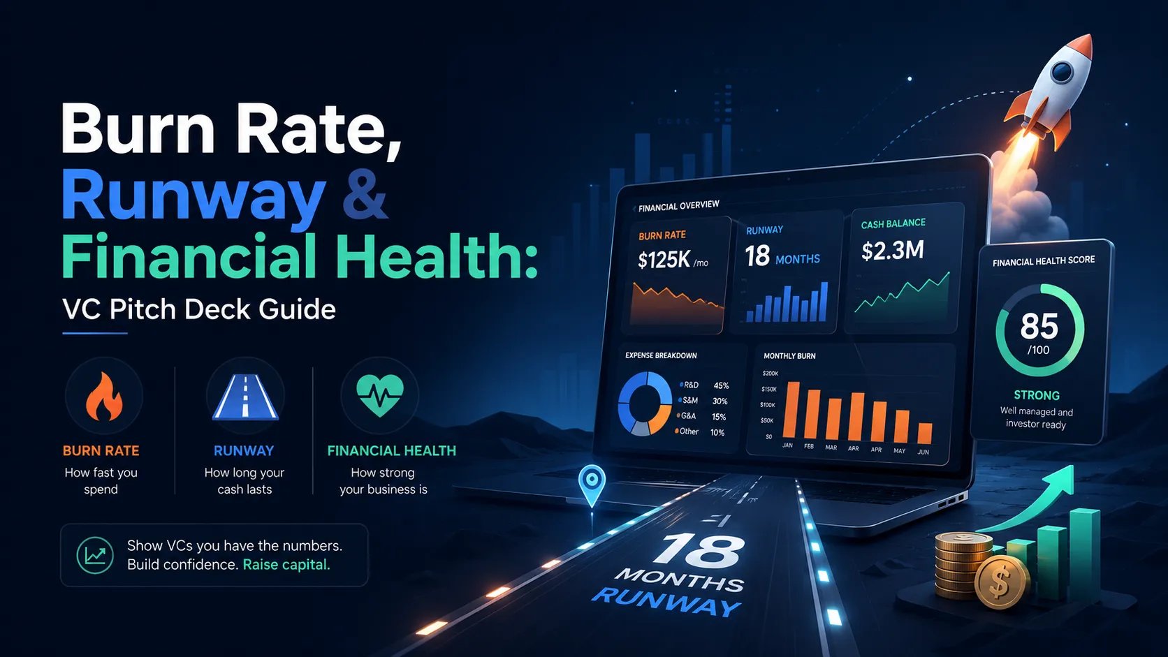 Burn Rate, Runway & Financial Health: VC Pitch Deck Guide