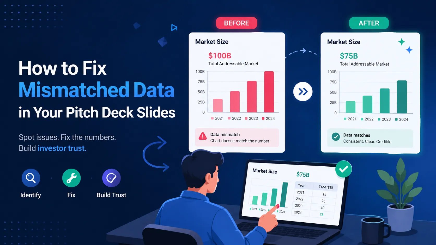 How to Fix Mismatched Data in Your Pitch Deck Slides