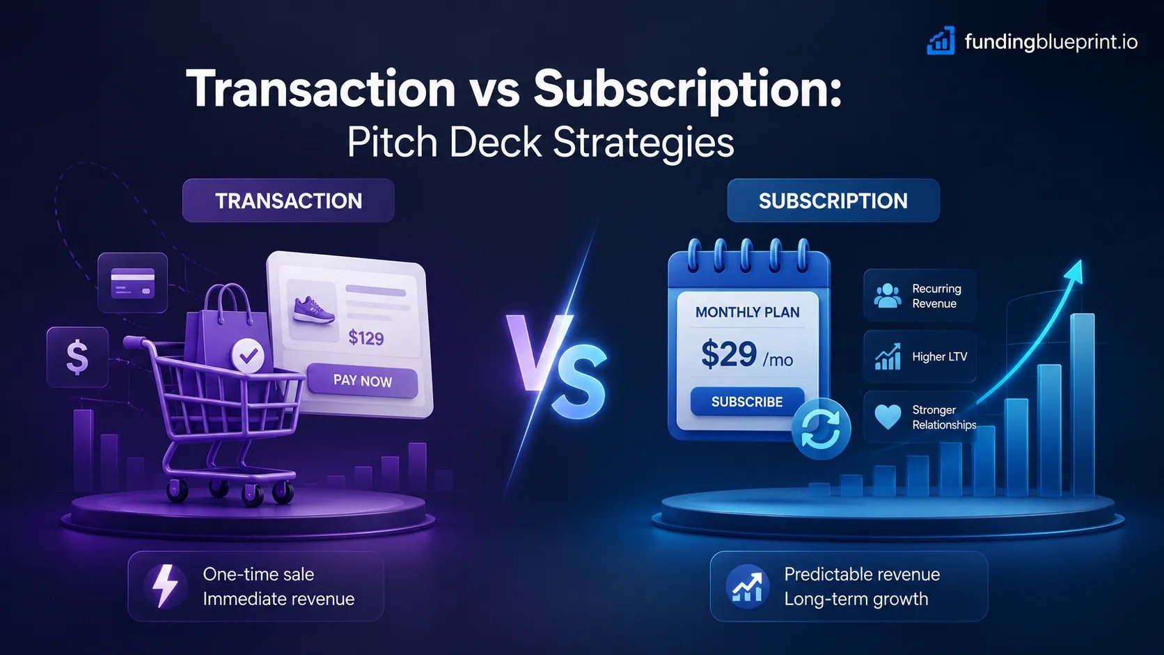 Transaction vs Subscription: Pitch Deck Strategies