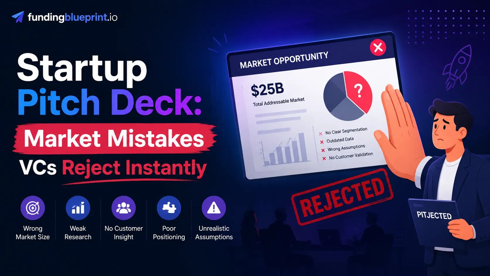Startup Pitch Deck: Market Mistakes VCs Reject Instantly