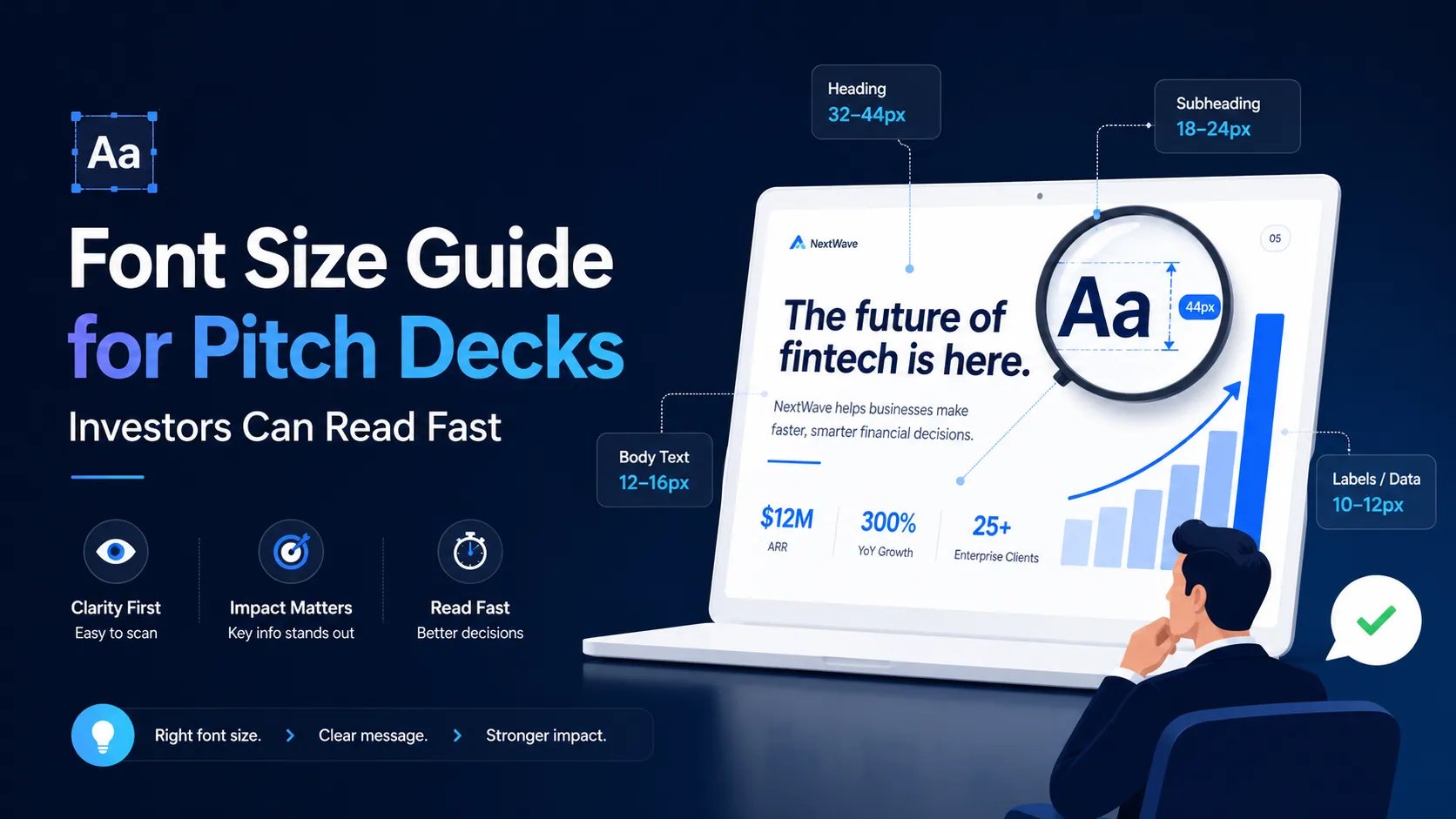 Font Size Guide for Pitch Decks Investors Can Read Fast