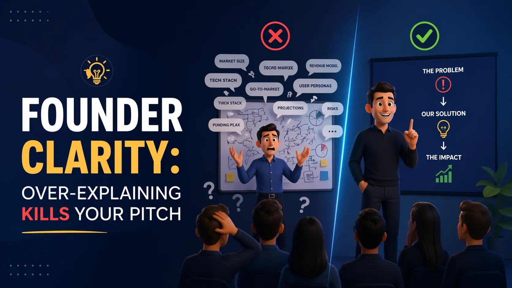 Founder Clarity: Over-Explaining Kills Your Pitch