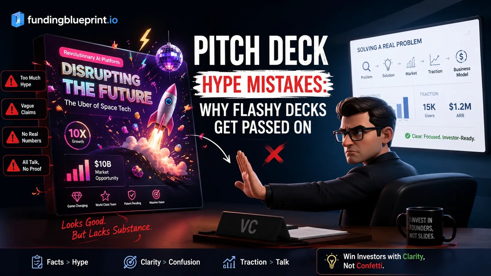 Pitch Deck Hype Mistakes Why Flashy Decks Get Passed On