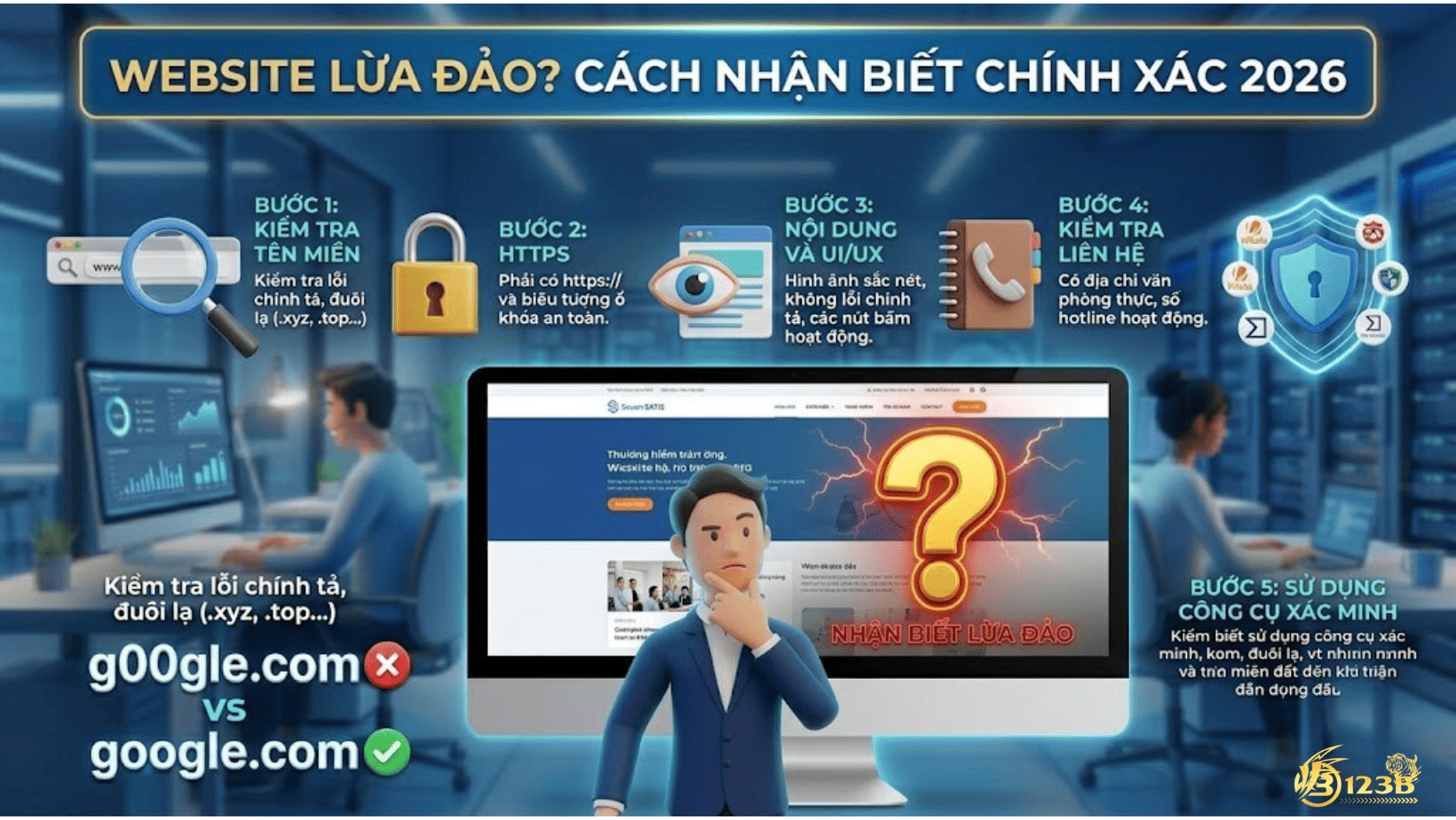 WEBSITE LỪA ĐẢO? CÁCH NHẬN BIẾT CHÍNH XÁC 2026