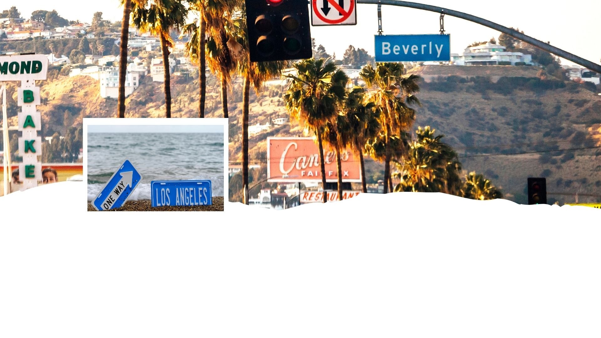 Vista panorâmica de Los Angeles, com destaque para o centro urbano ao entardecer, cenário de partida ou escala em cruzeiros 