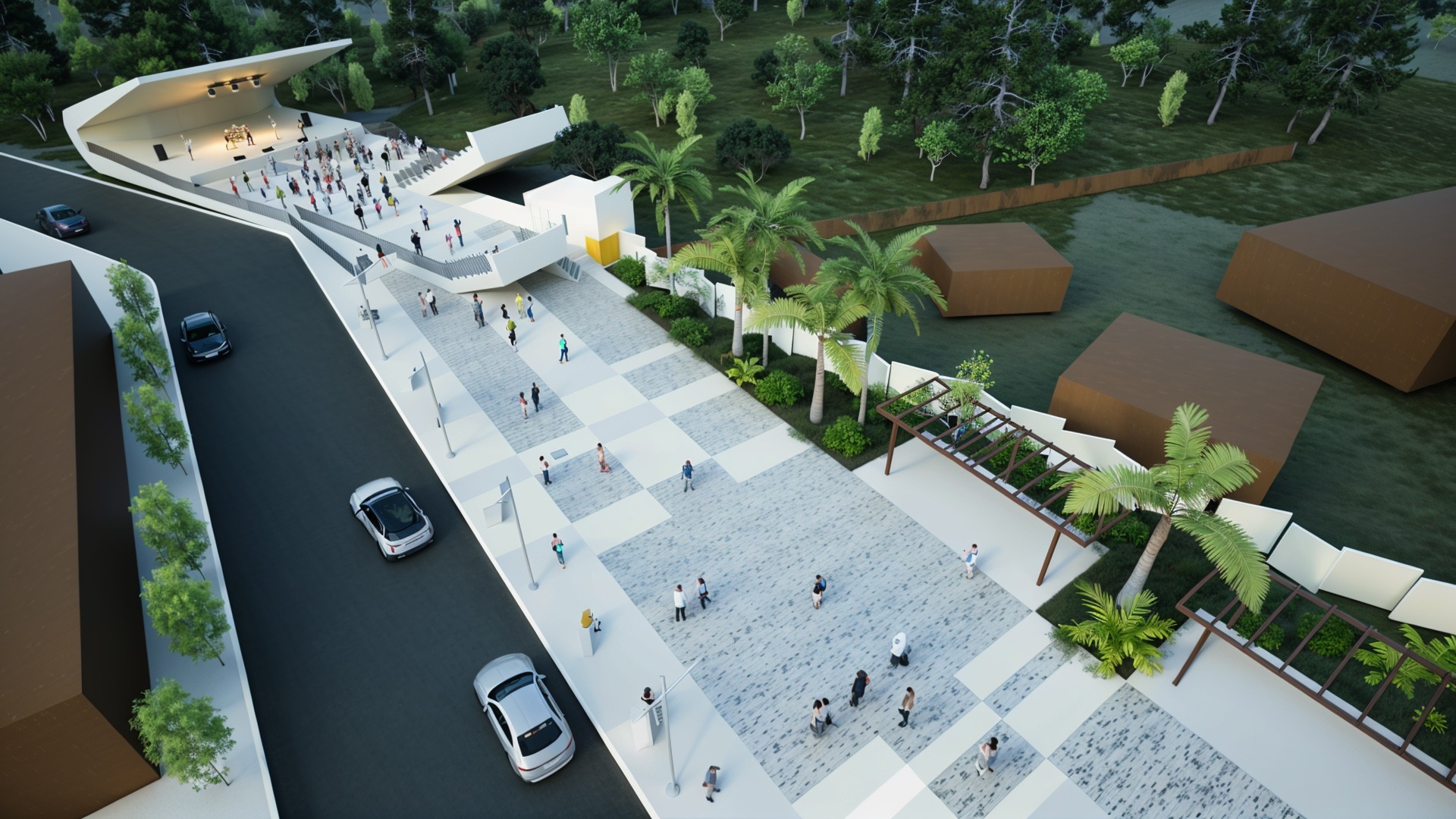 Urban Spaces, Plaza Paseo de los Artesanos, Las Piedras Puerto Rico, Dujo, Amphitheater