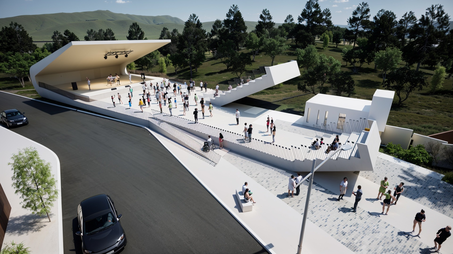 Urban Spaces, Plaza Paseo de los Artesanos, Las Piedras Puerto Rico, Dujo, Amphitheater