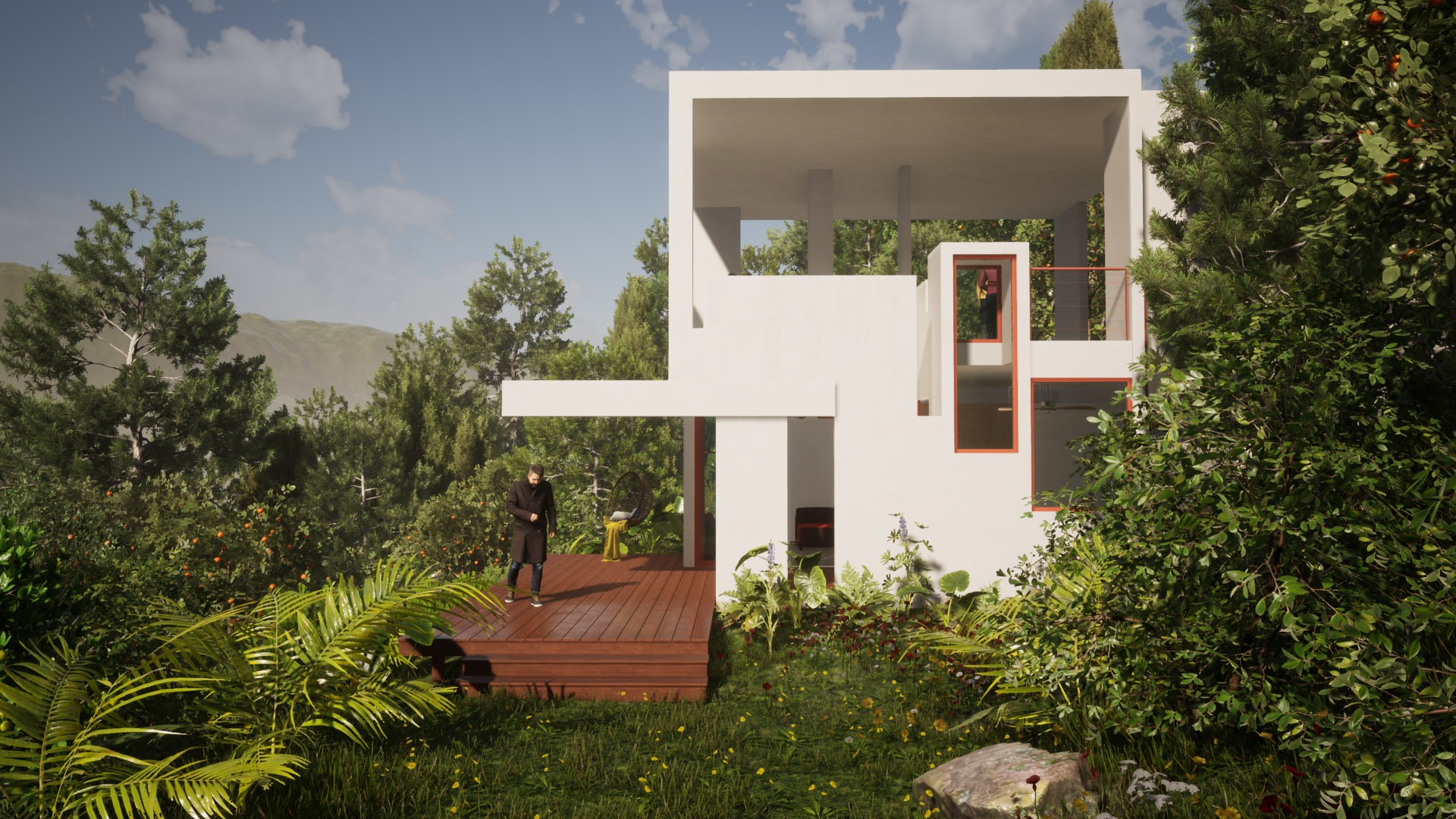 Modern House Integrated Into Nature