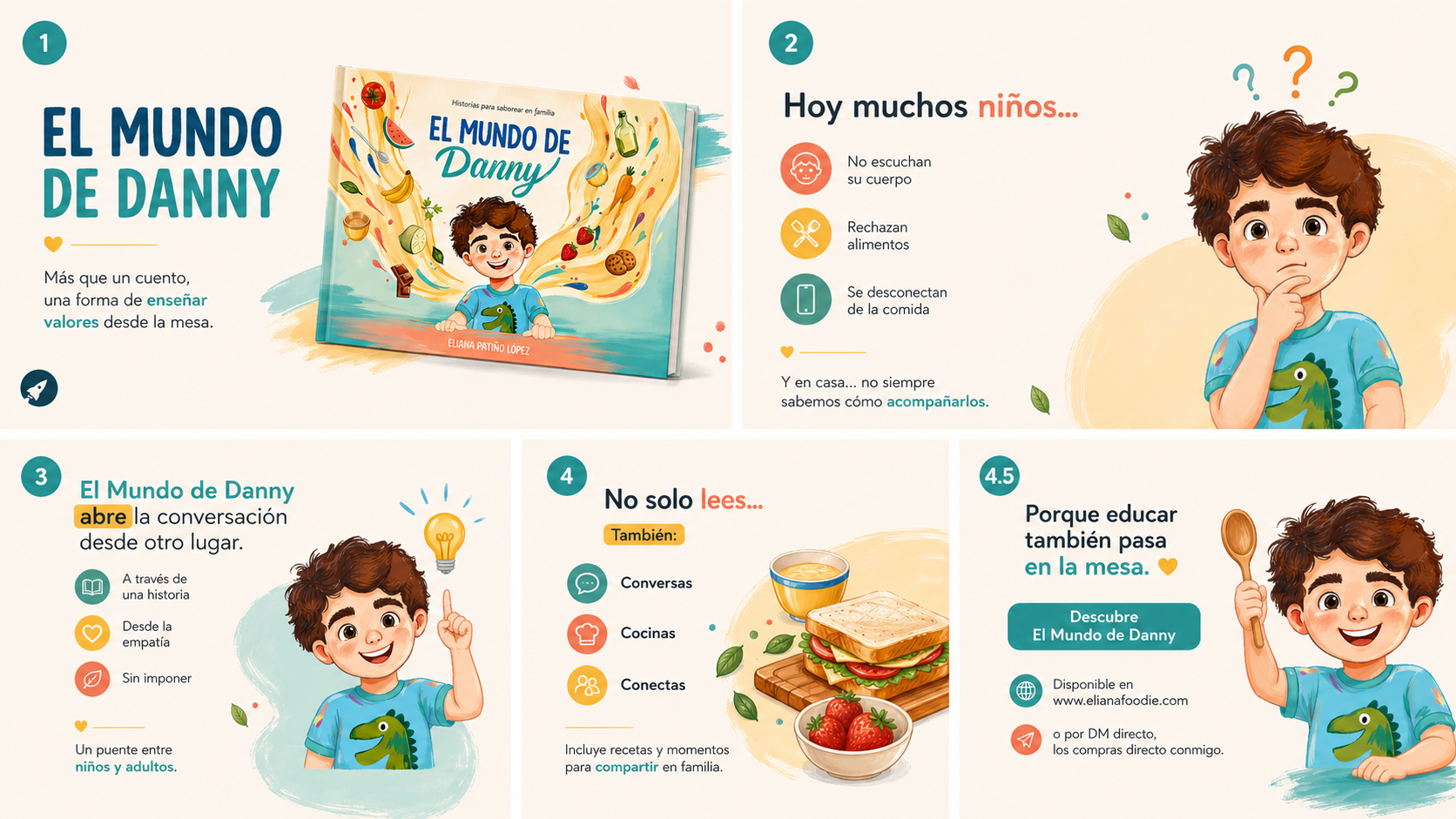 El Mundo de DAnny libro infatil ilustrado recetas por elianafoodie