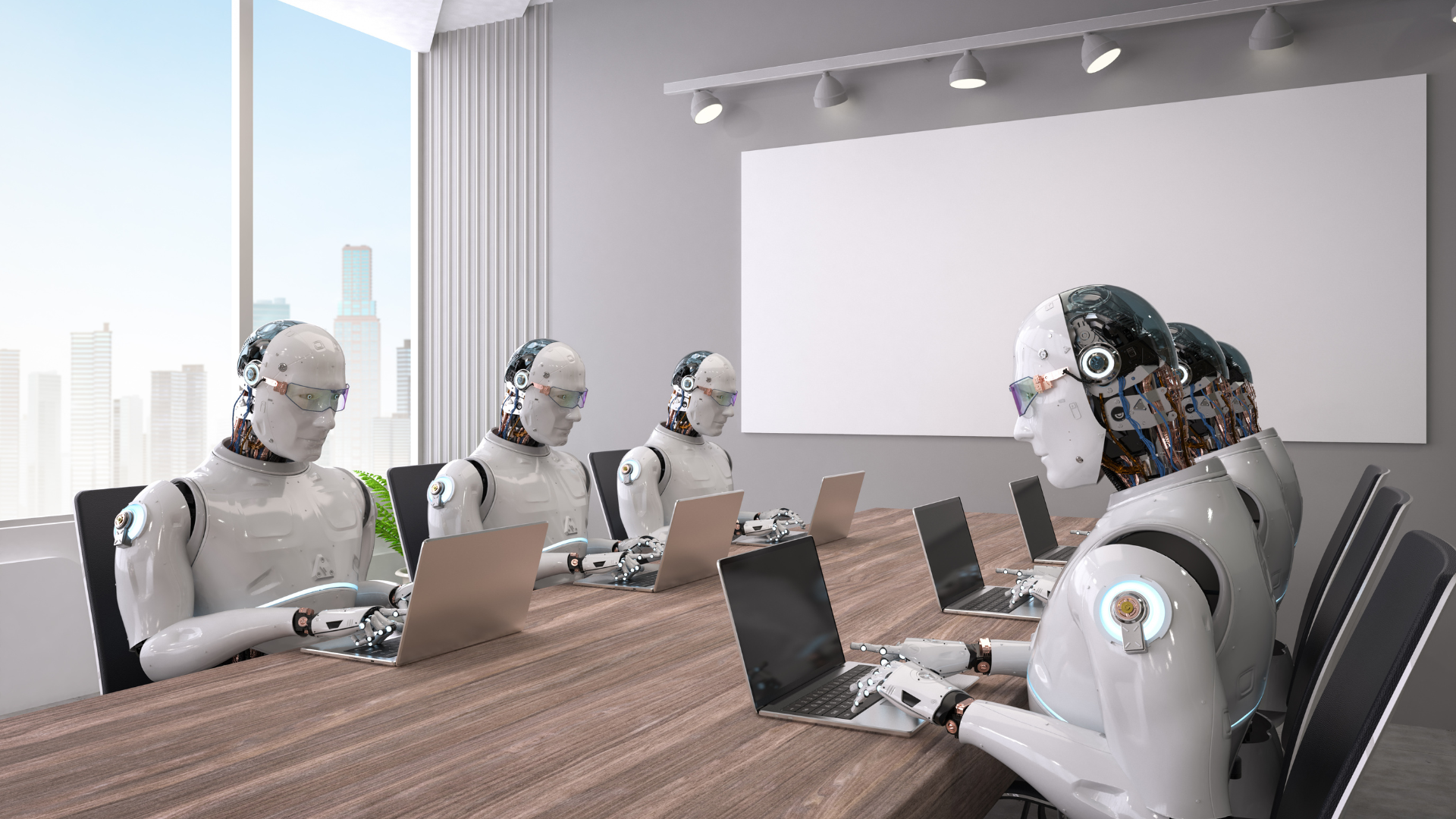 Robots on computers 