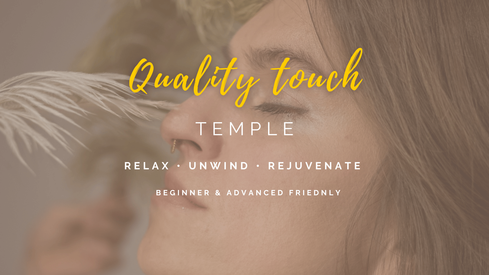 a woman with a feather 