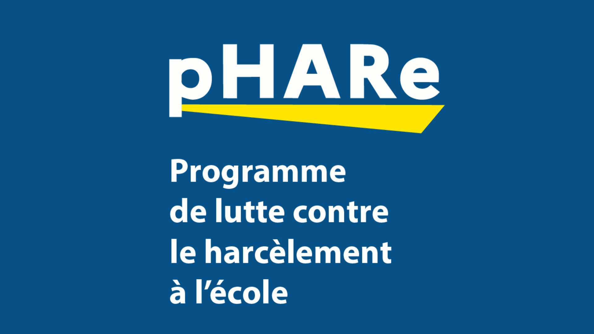 Qu'est-ce que le programme pHARe contre le harcèlement scolaire
