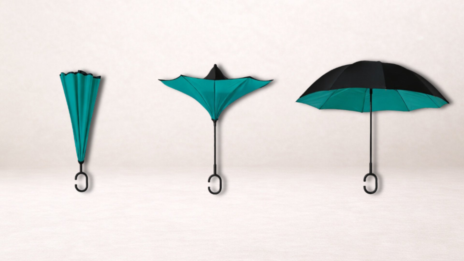 Tahapan membuka payung terbalik