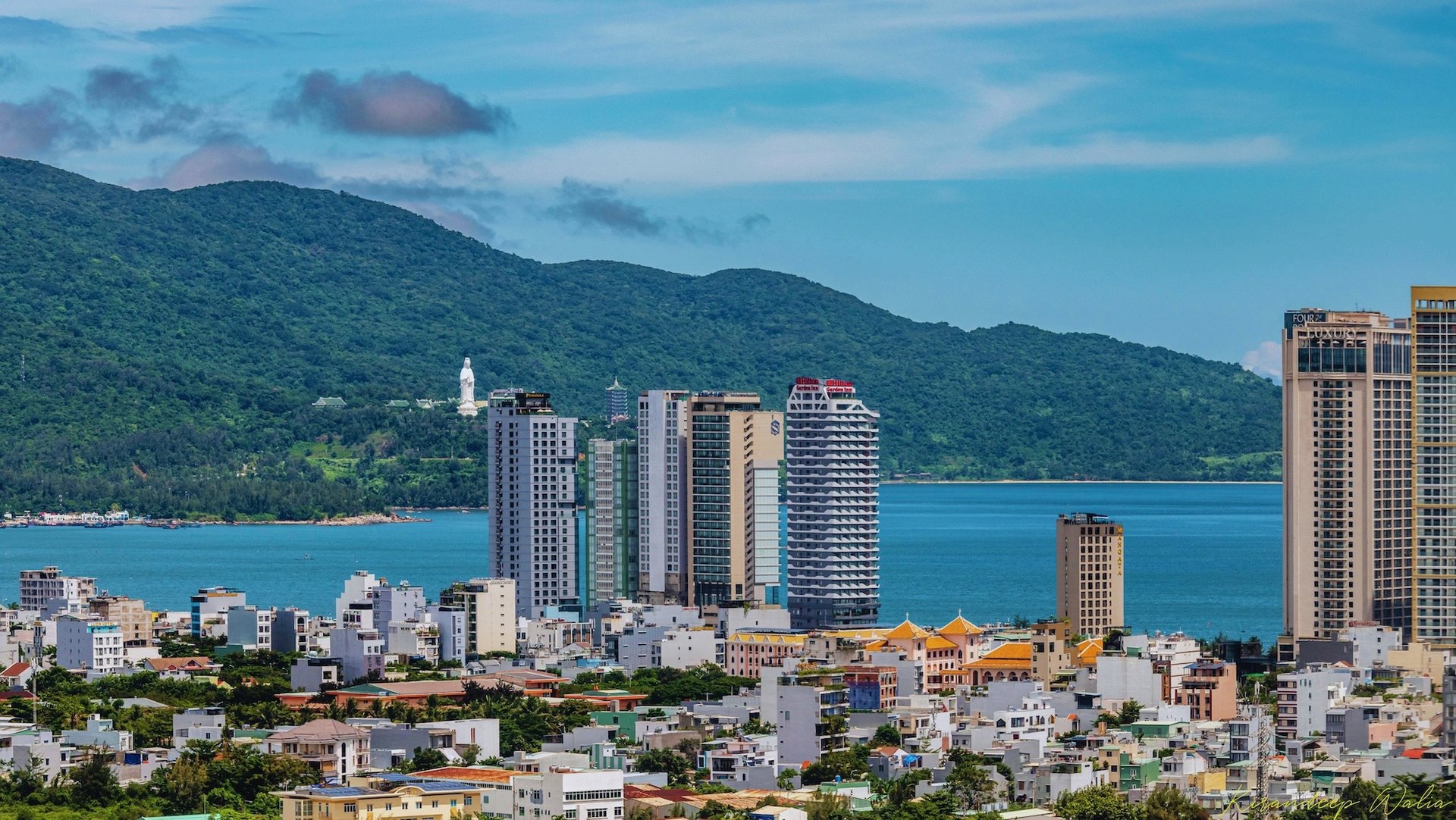 Son Tra Peninsula viewed from Da Nang city