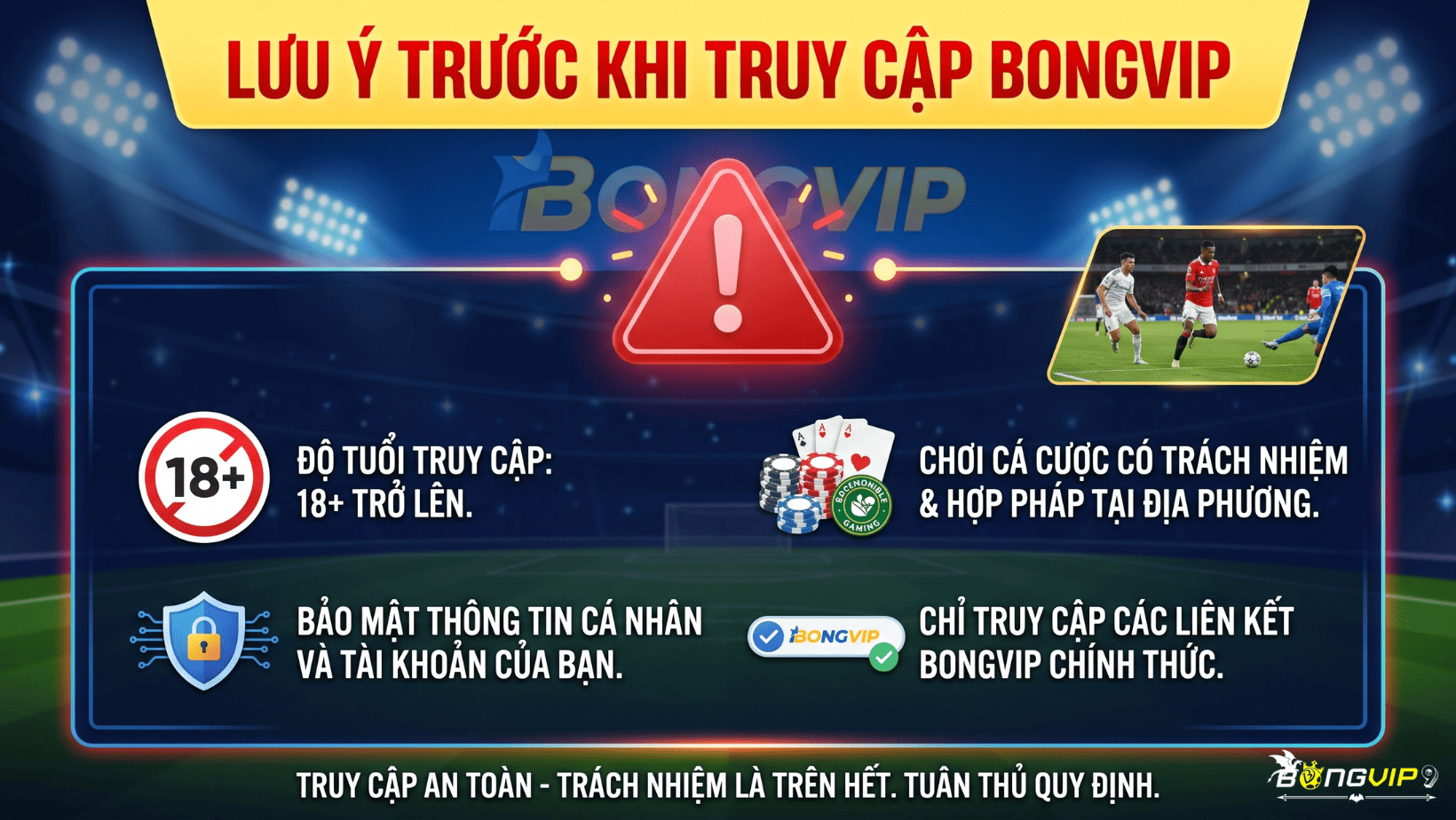 Lưu Ý Trước Khi Truy Cập Bongvip