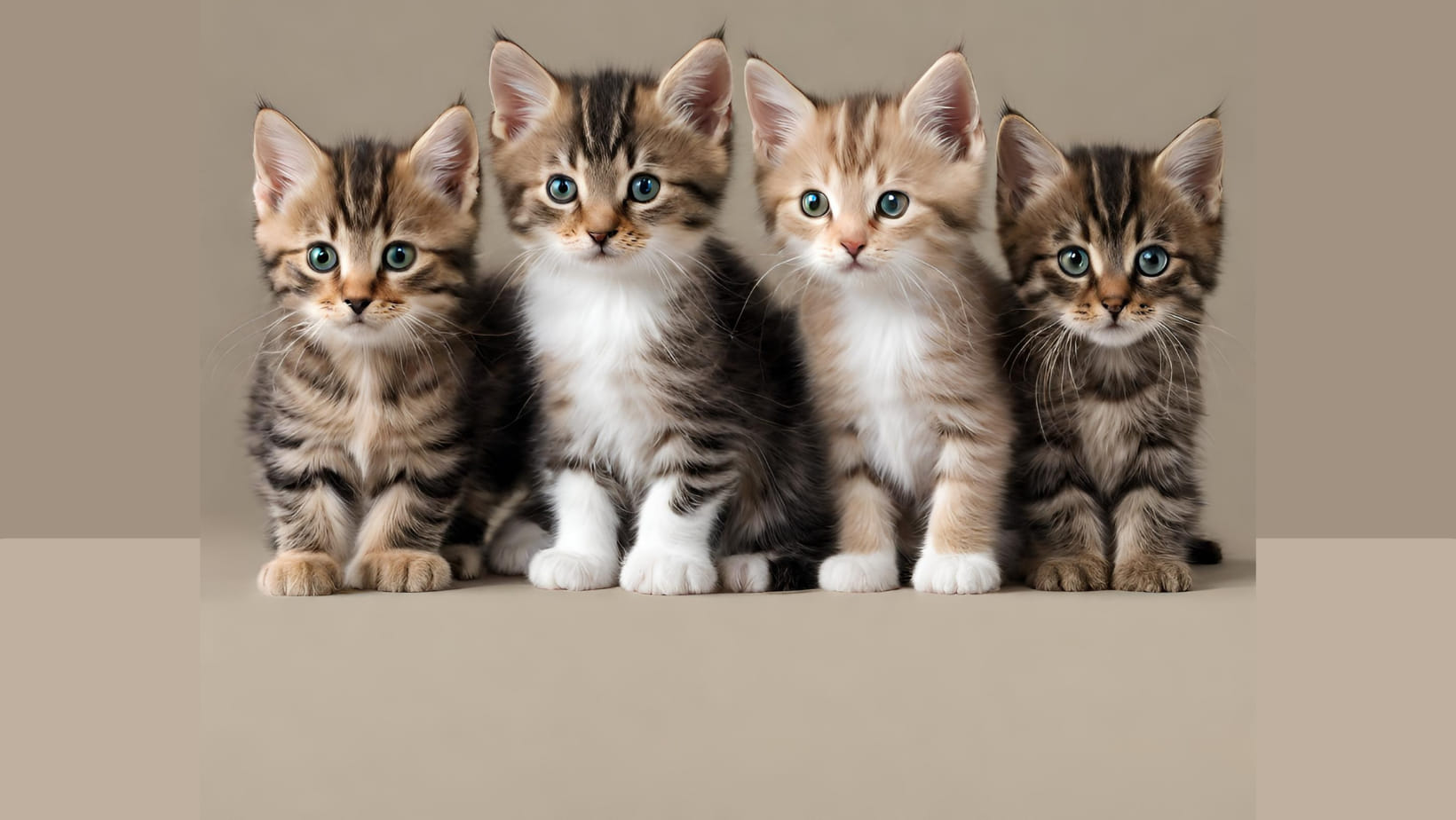 Tabby's Tiny Tabbies kittens sitting on a table waiting for animal rescue