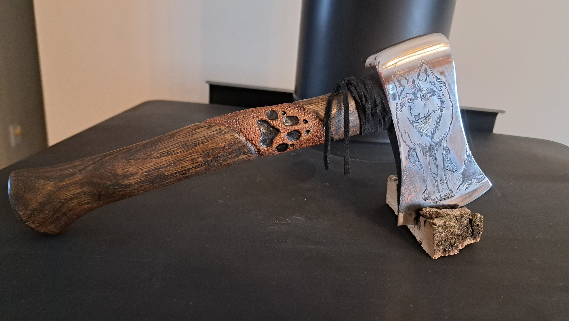 Artistic engraved Ax