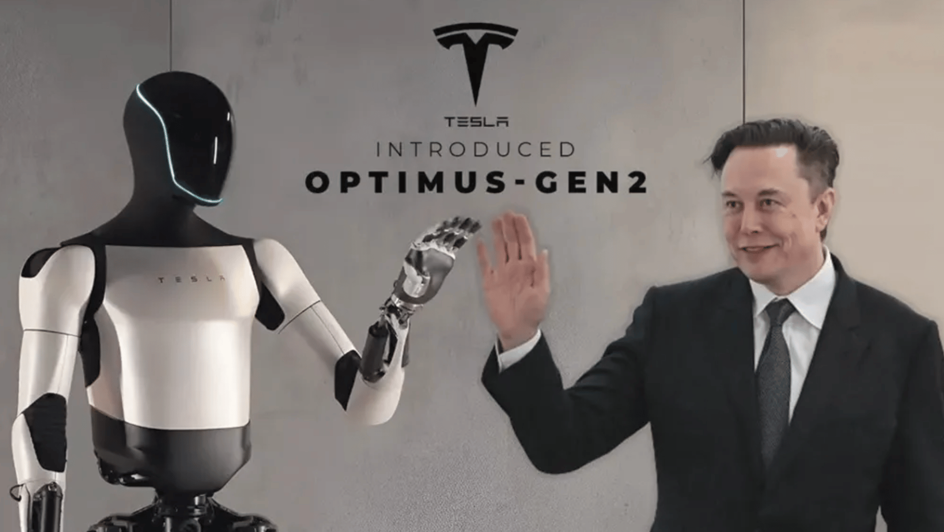 Elon Musk y Tesla Bot Optimus Gen 2