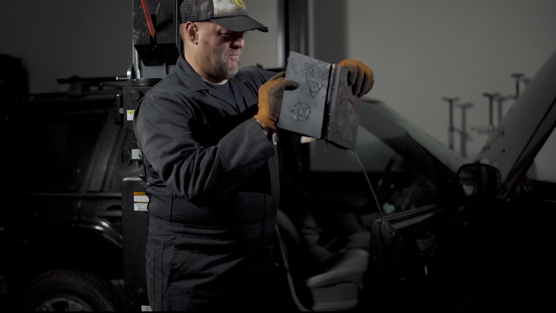 Joe Landry, Mechanic Looks at Book, Blood Guzzler, 2023